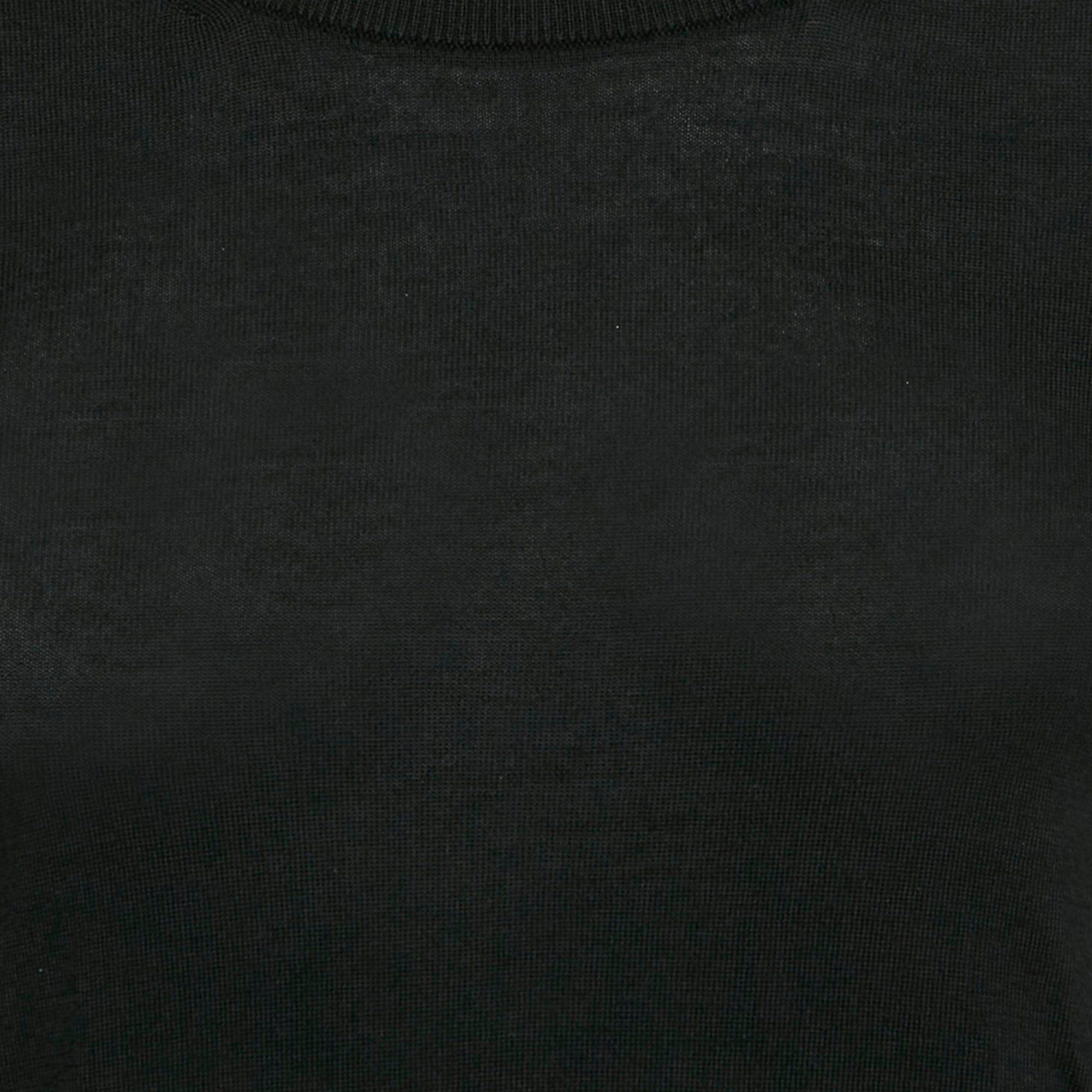 Burberry Black Merino Knit Sweater