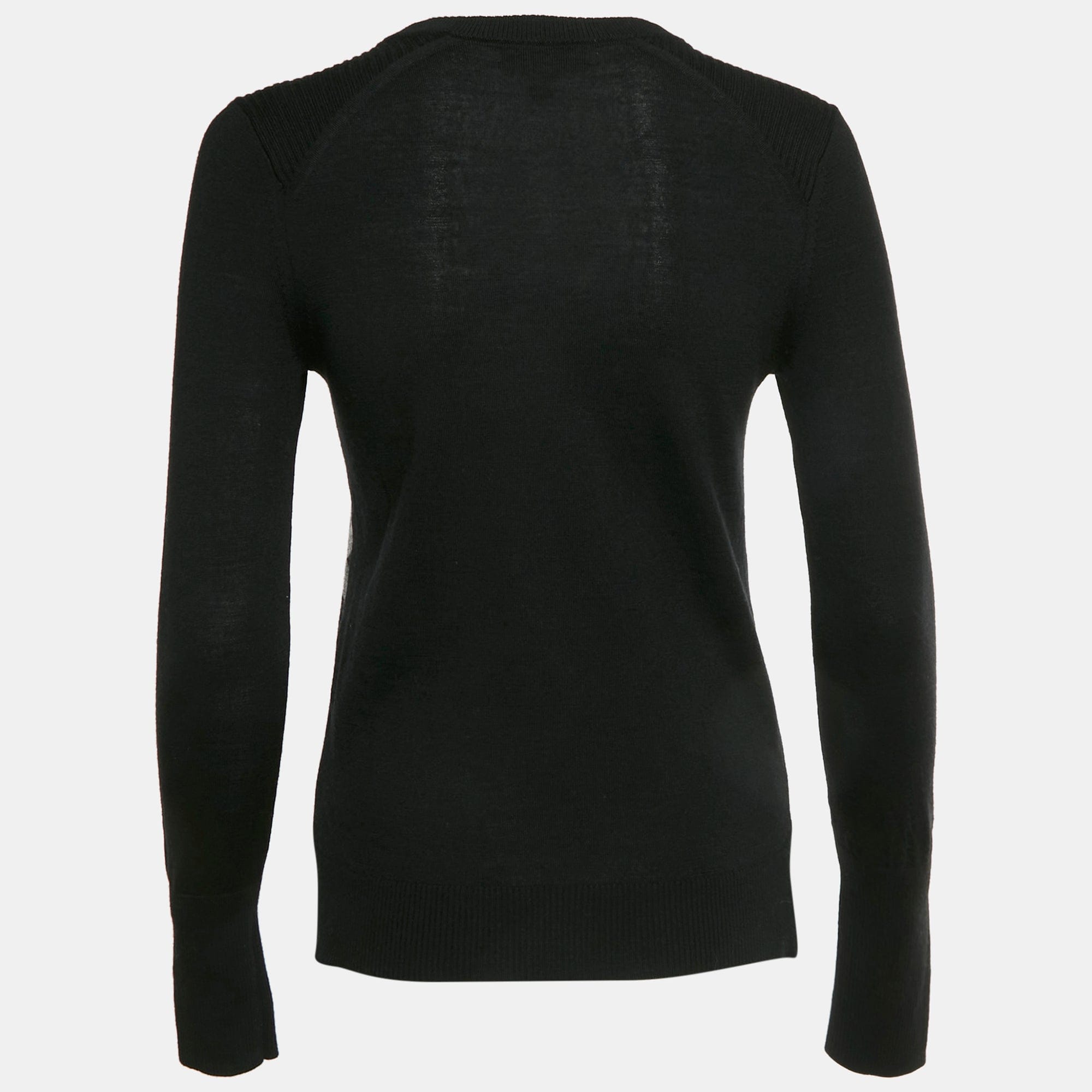 Burberry Black Merino Knit Sweater
