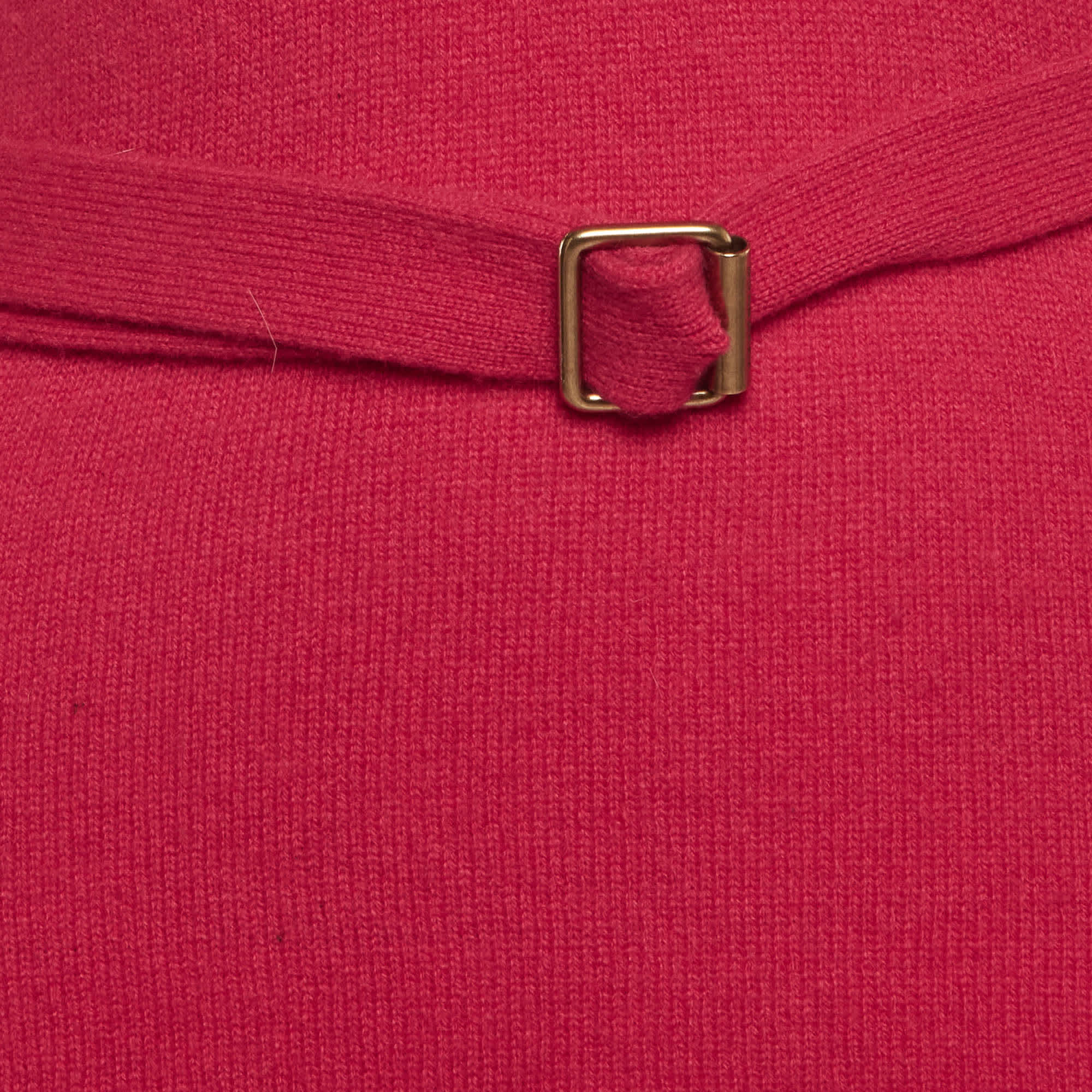 Burberry Pink Knit Cashmere Belted Sweater