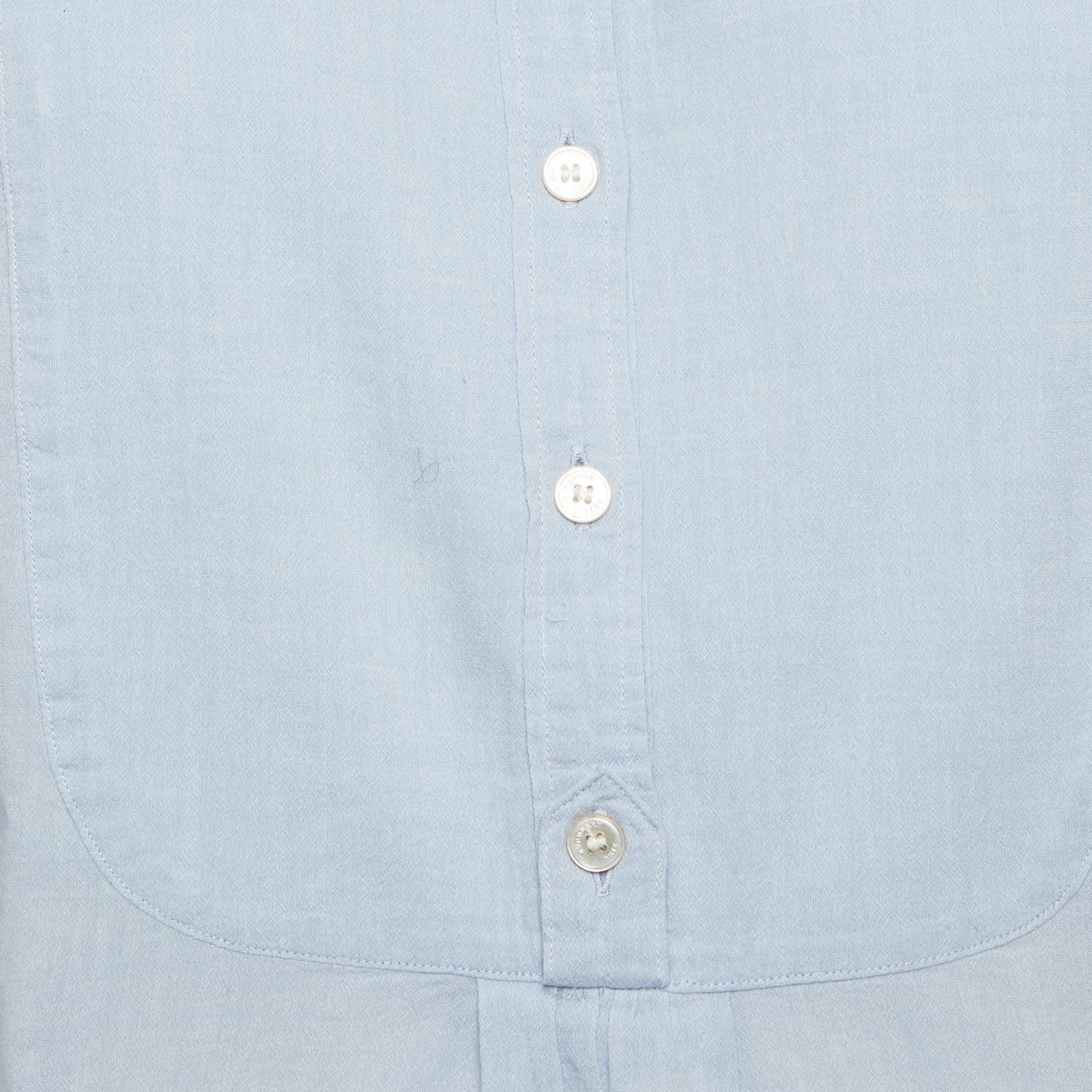 Burberry Brit Blue Cotton Shirt Blouse