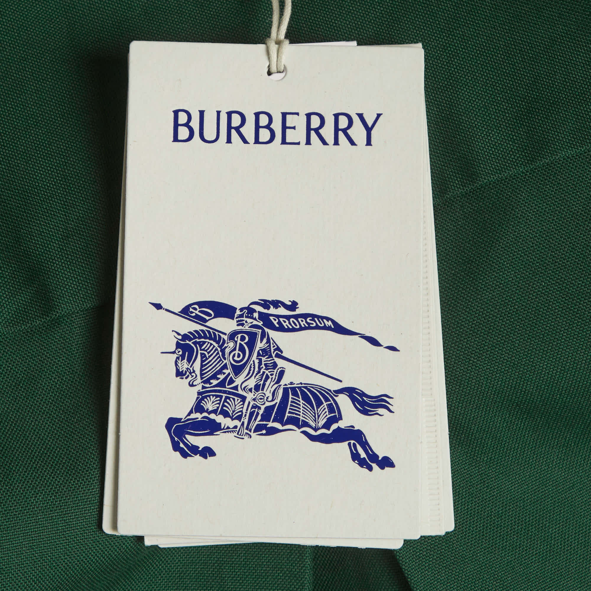 Burberry Green Logo Embroidered Cotton Button Up Shirt