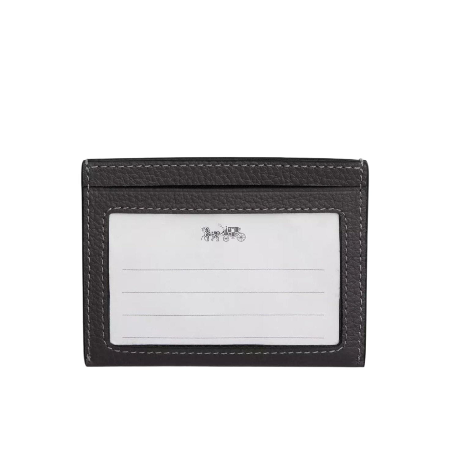 Coach Cardholder - Pebbled Leather Graphite