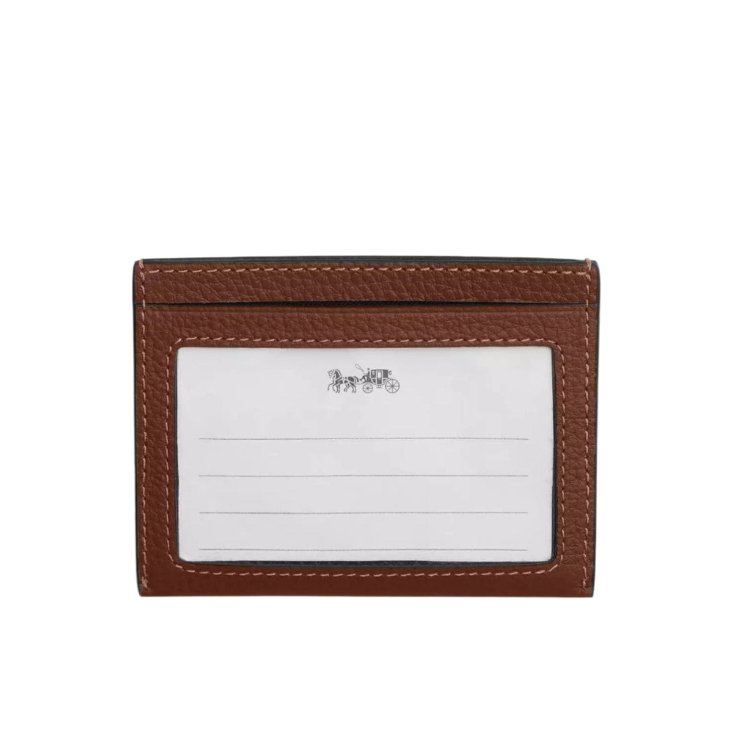 Coach Cardholder - Pebbled Leather Saddle