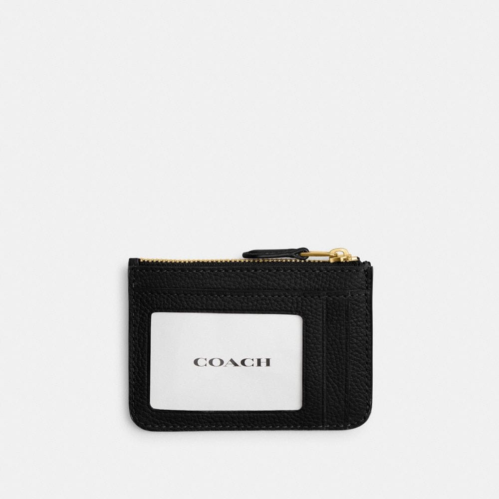 Coach Essential Mini Id Card Case Brass Black