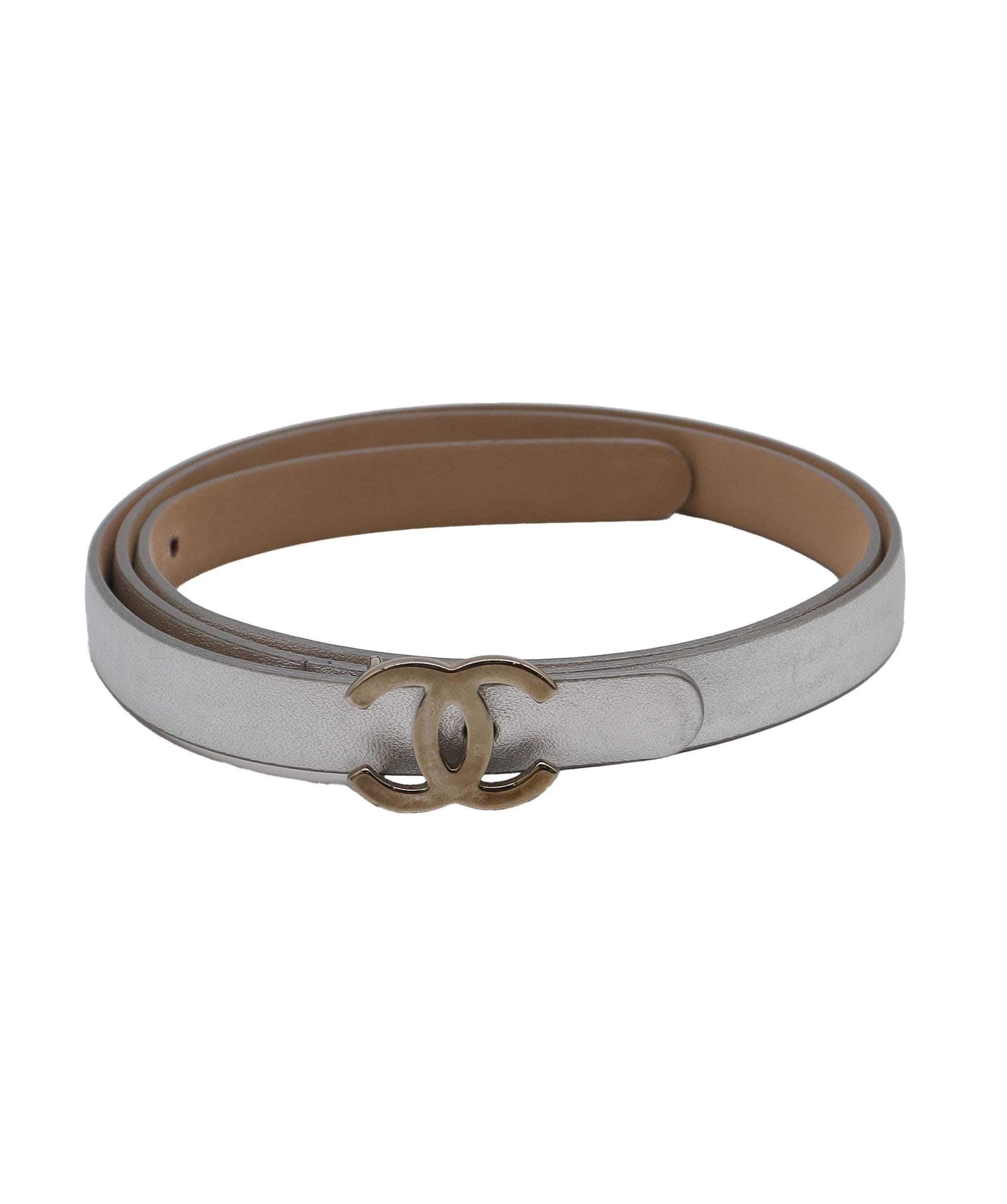 Chanel Chain Belt Double Layer Silver Lambskin SHW SKC1991