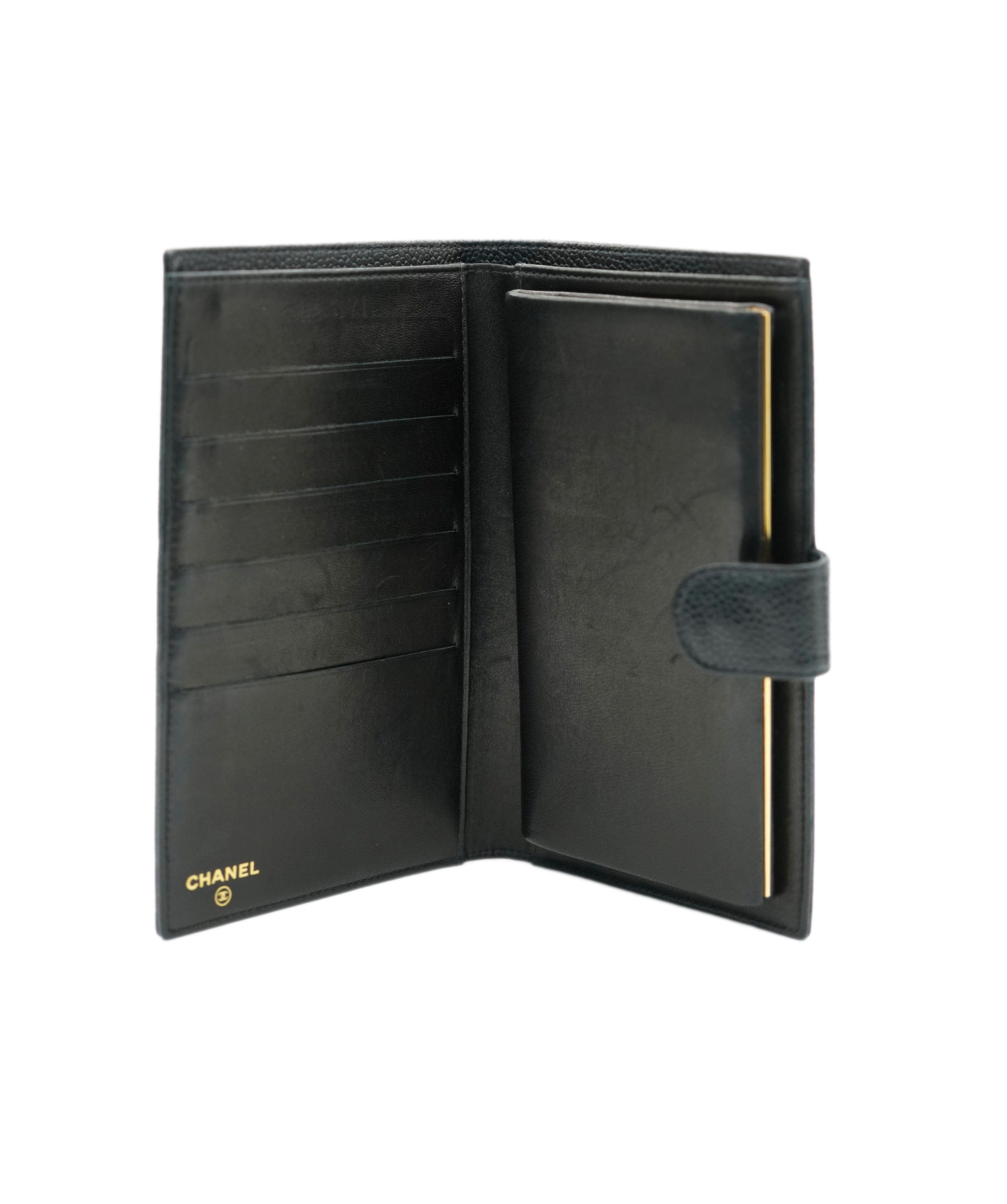 CHANEL Long Wallet Black Caviar skin DBXS3577