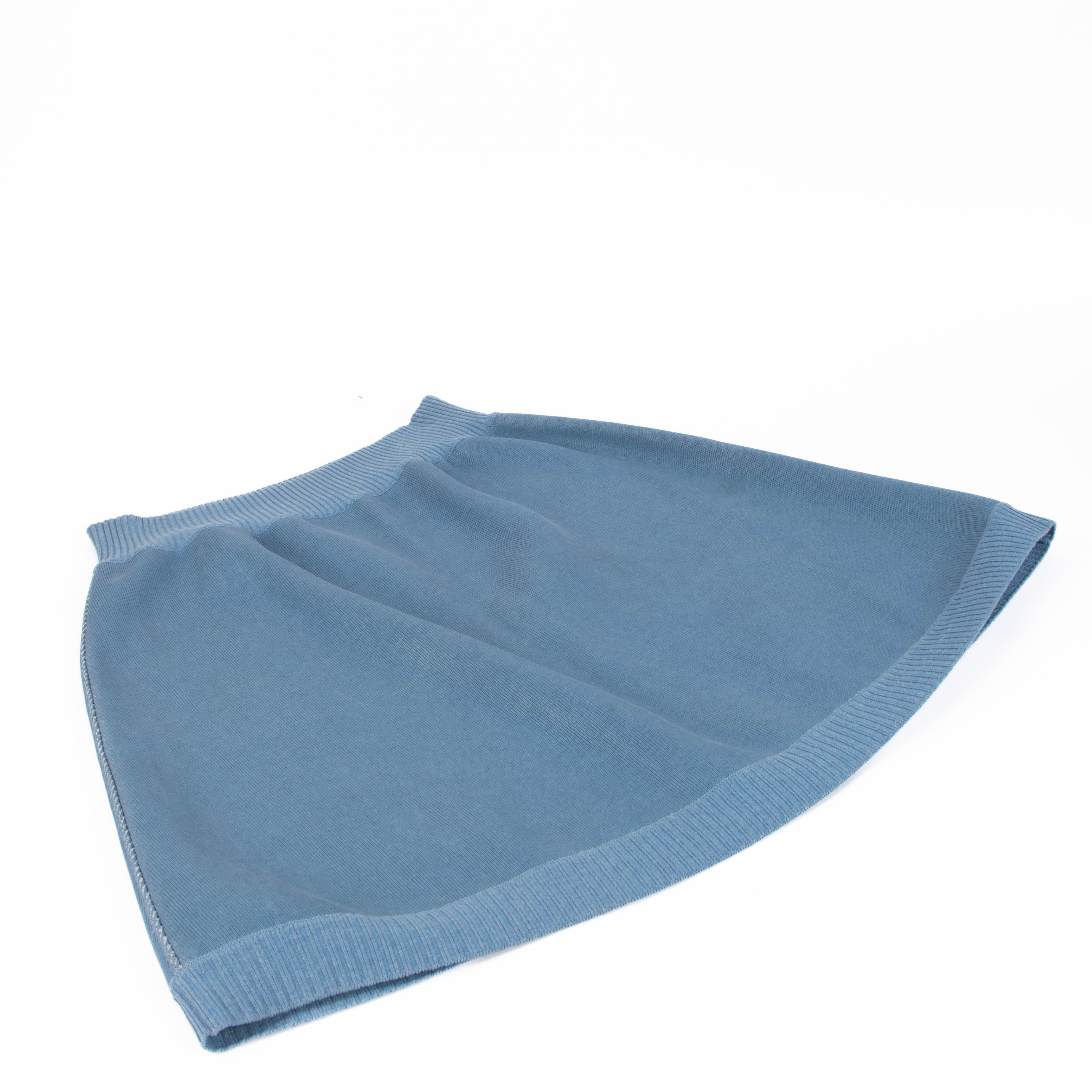 Chanel Blue Cotton Skirt