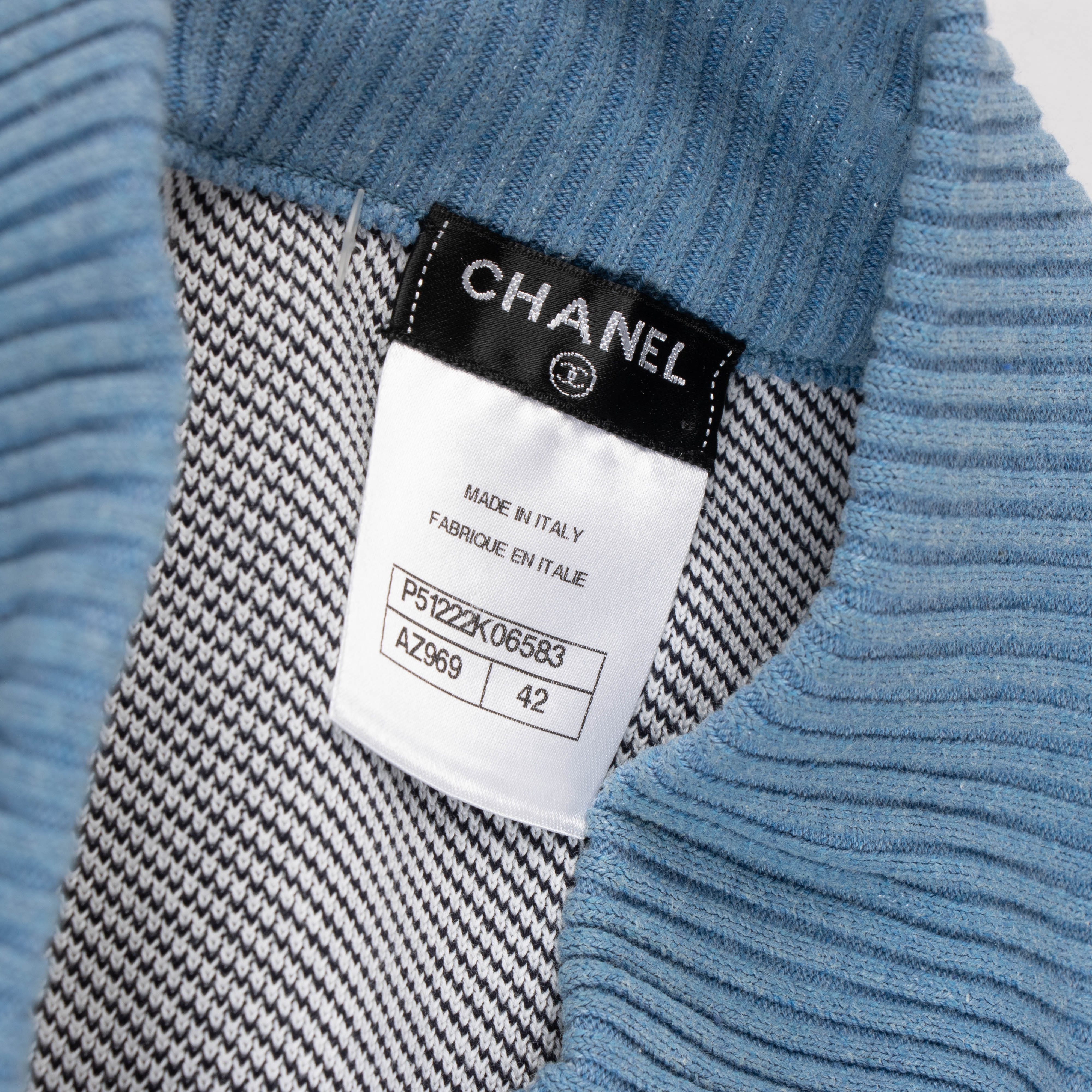 Chanel Blue Cotton Skirt