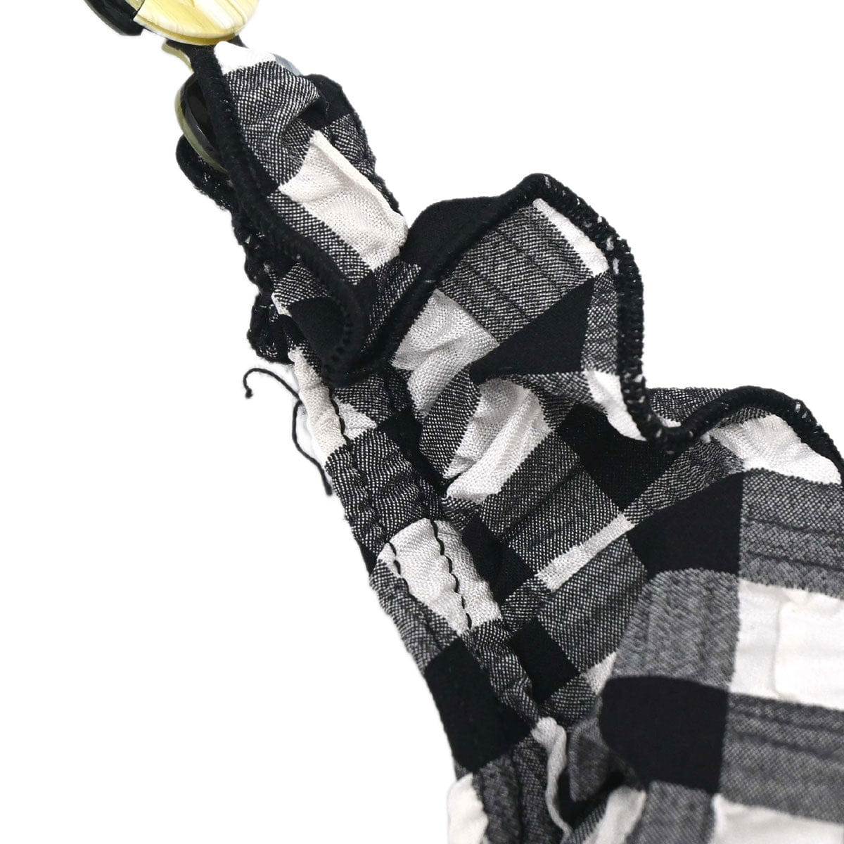 Chanel 2010 Swimwear Swimsuit Gingham Check Black #36