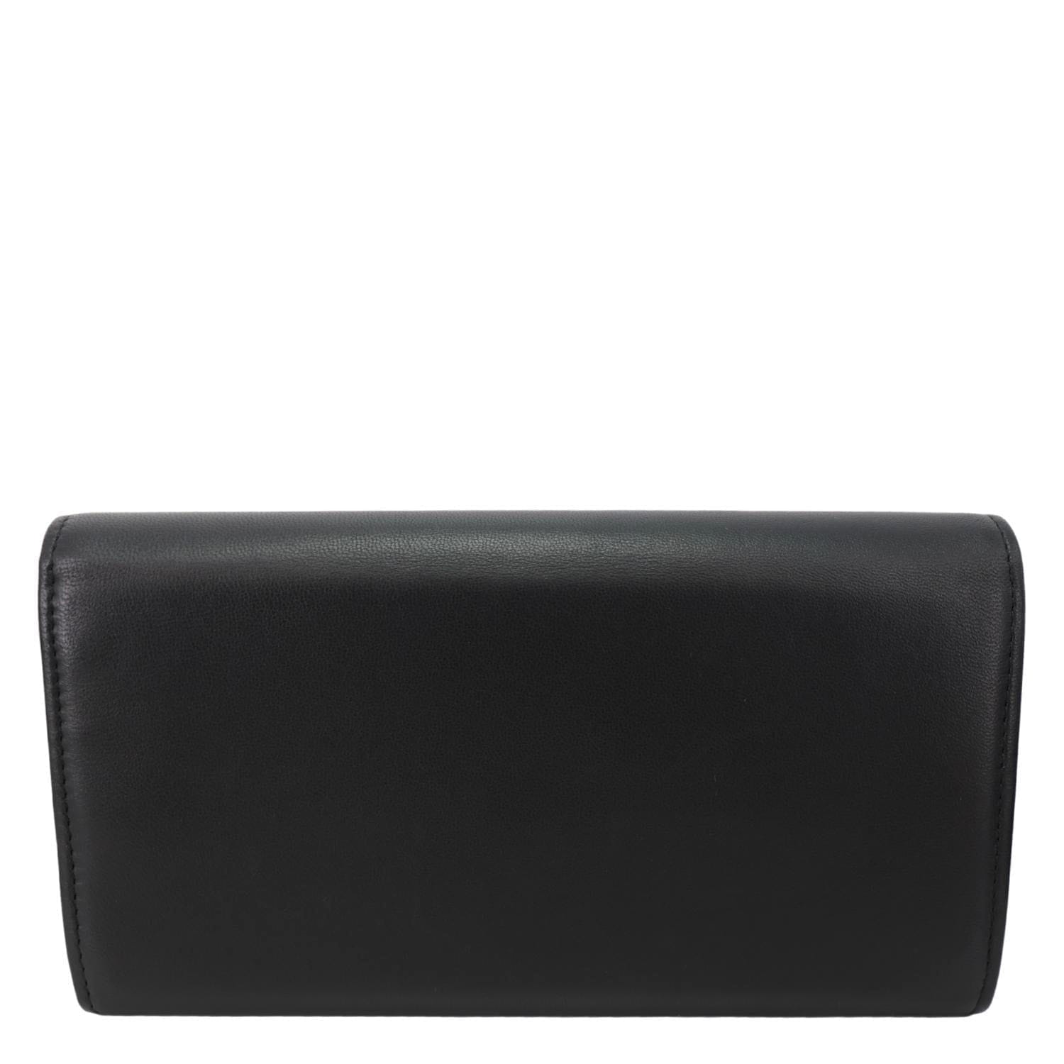 CHANEL CC Logo Quilted Leather Long Wallet Black