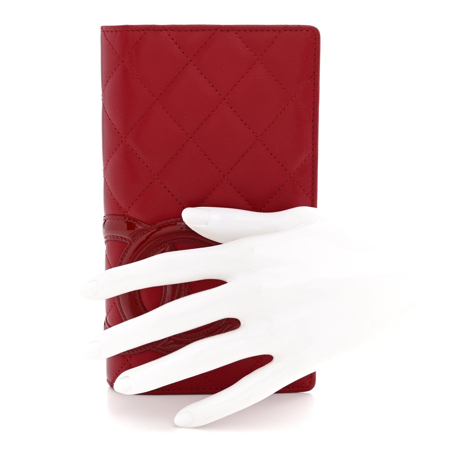 Chanel Calfskin Quilted Cambon Yen Wallet Red