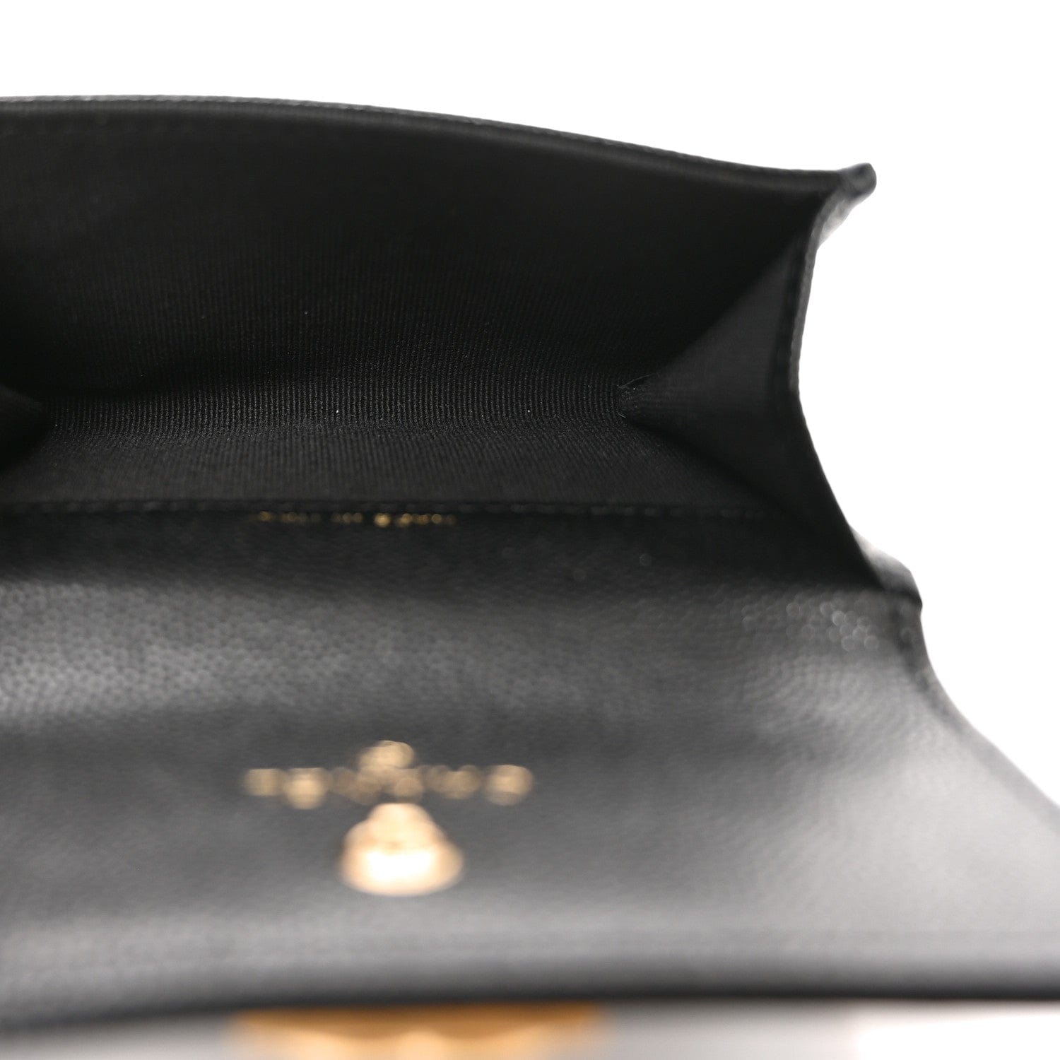 Chanel Caviar Quilted Boy Flap Card Holder Black