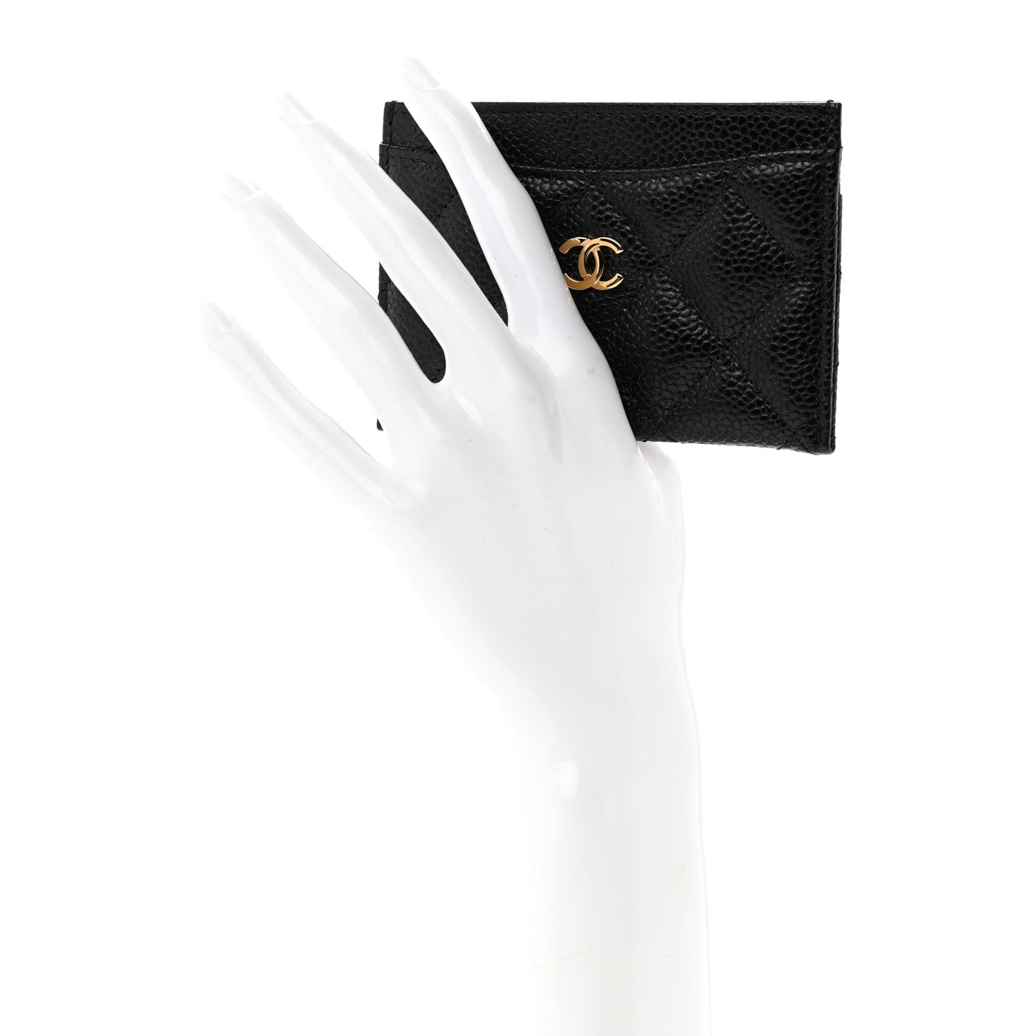 Chanel Caviar Quilted Card Holder Black