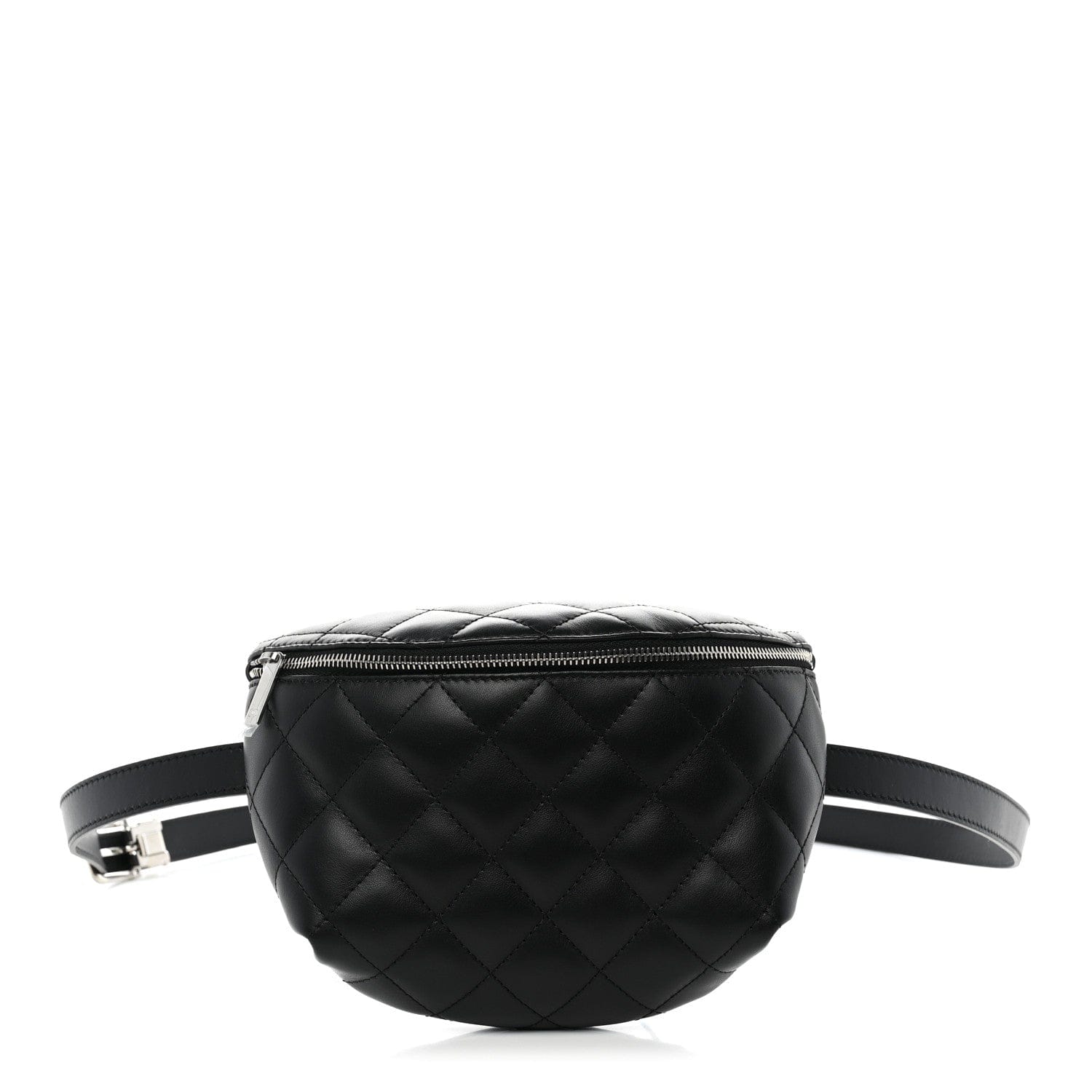 Chanel Calfskin Quilted Uniform Waist Belt Bag Black
