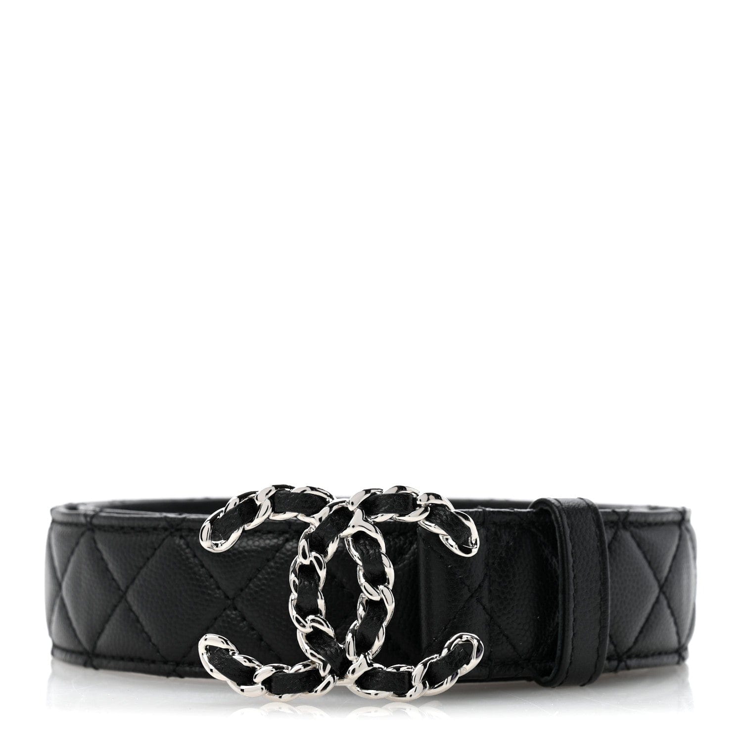Chanel Caviar Quilted CC Chain Belt 80 32 Black