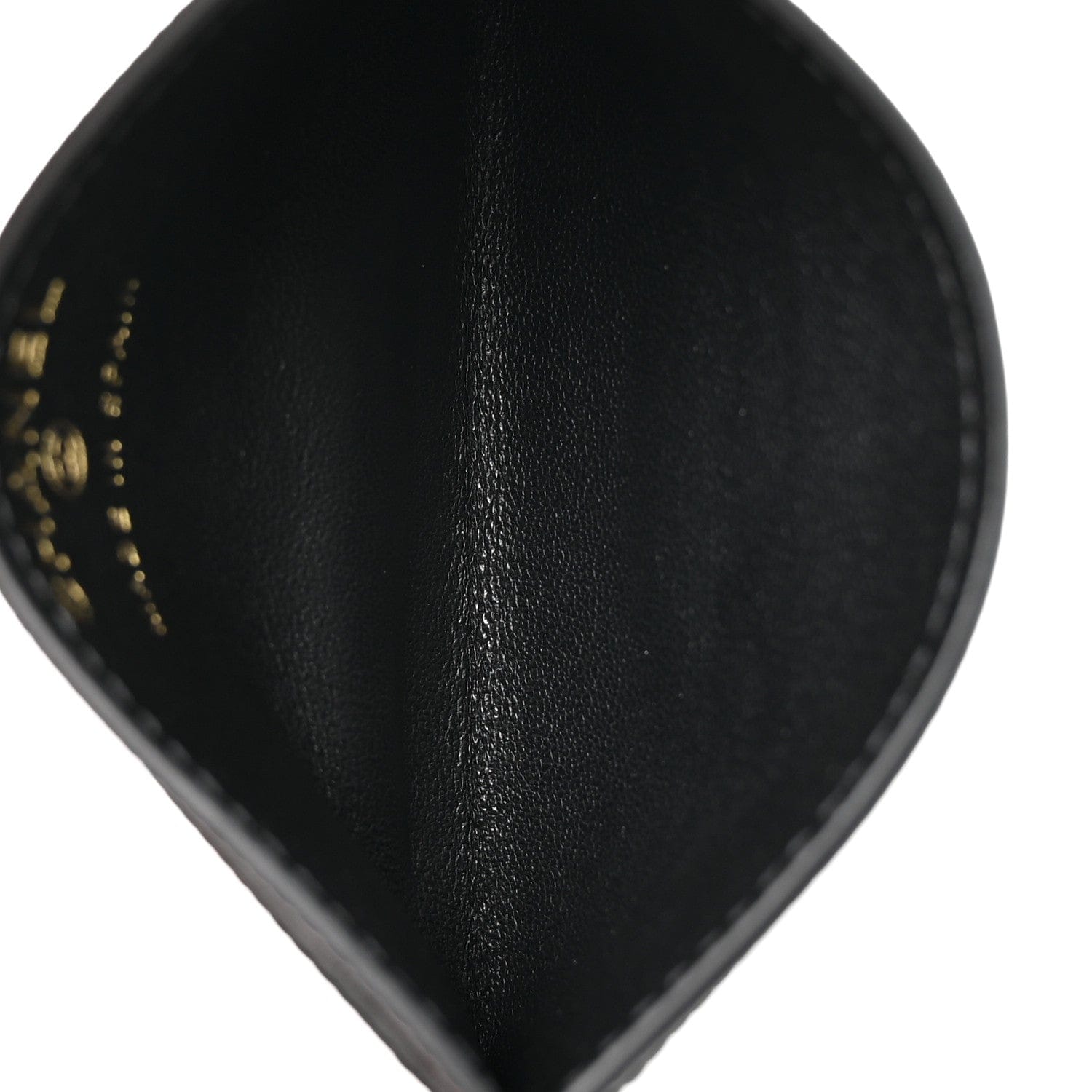 Chanel Calfskin Lizard Embossed Card Holder Black