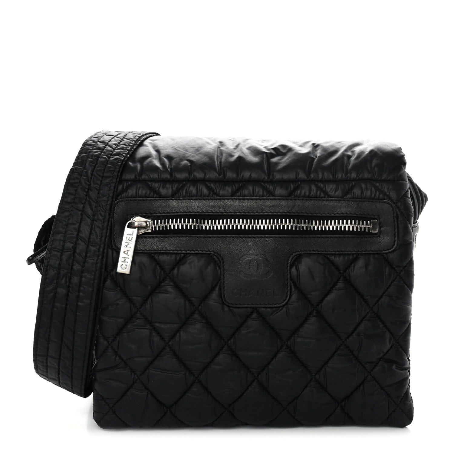 Chanel Nylon Small Coco Cocoon Messenger Bag Black