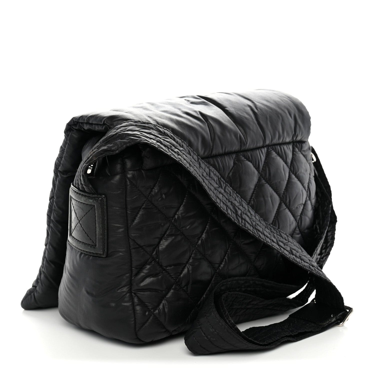 Chanel Nylon Small Coco Cocoon Messenger Bag Black
