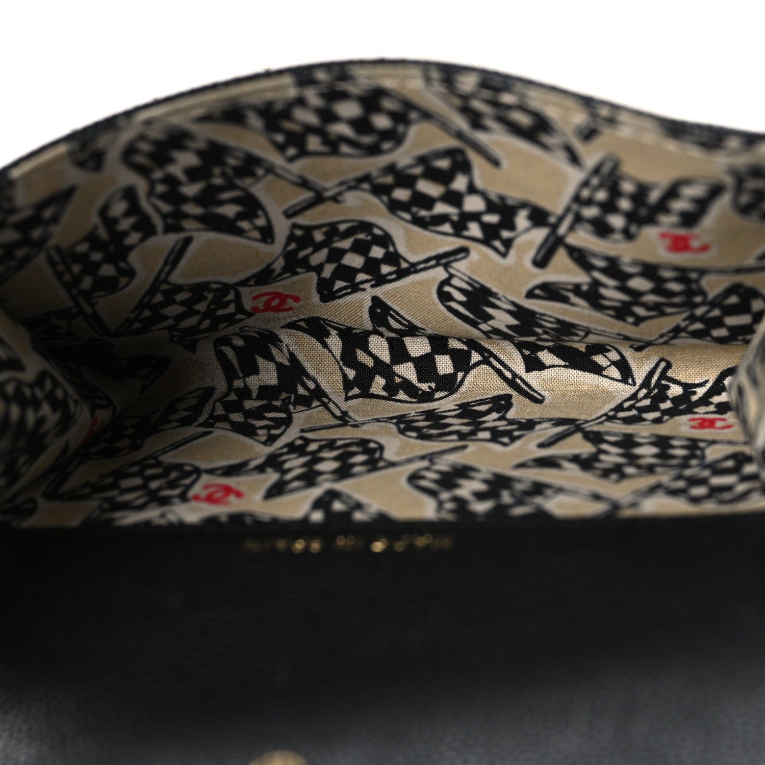 Chanel Caviar Quilted Striated CC Flap Card Holder Black