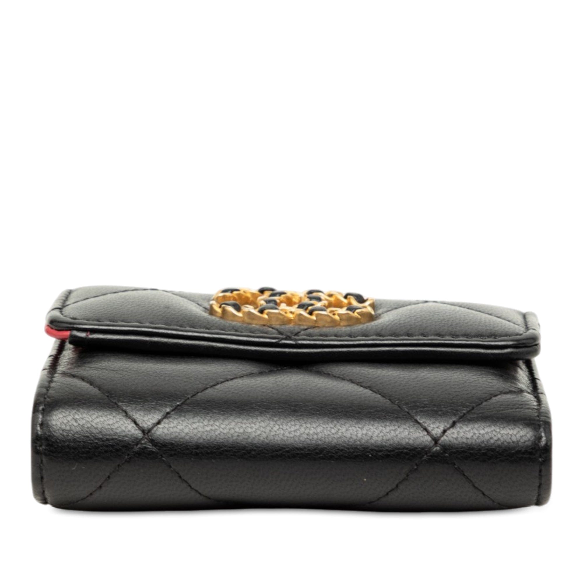 Chanel Quilted Lambskin 19 Flap Wallet