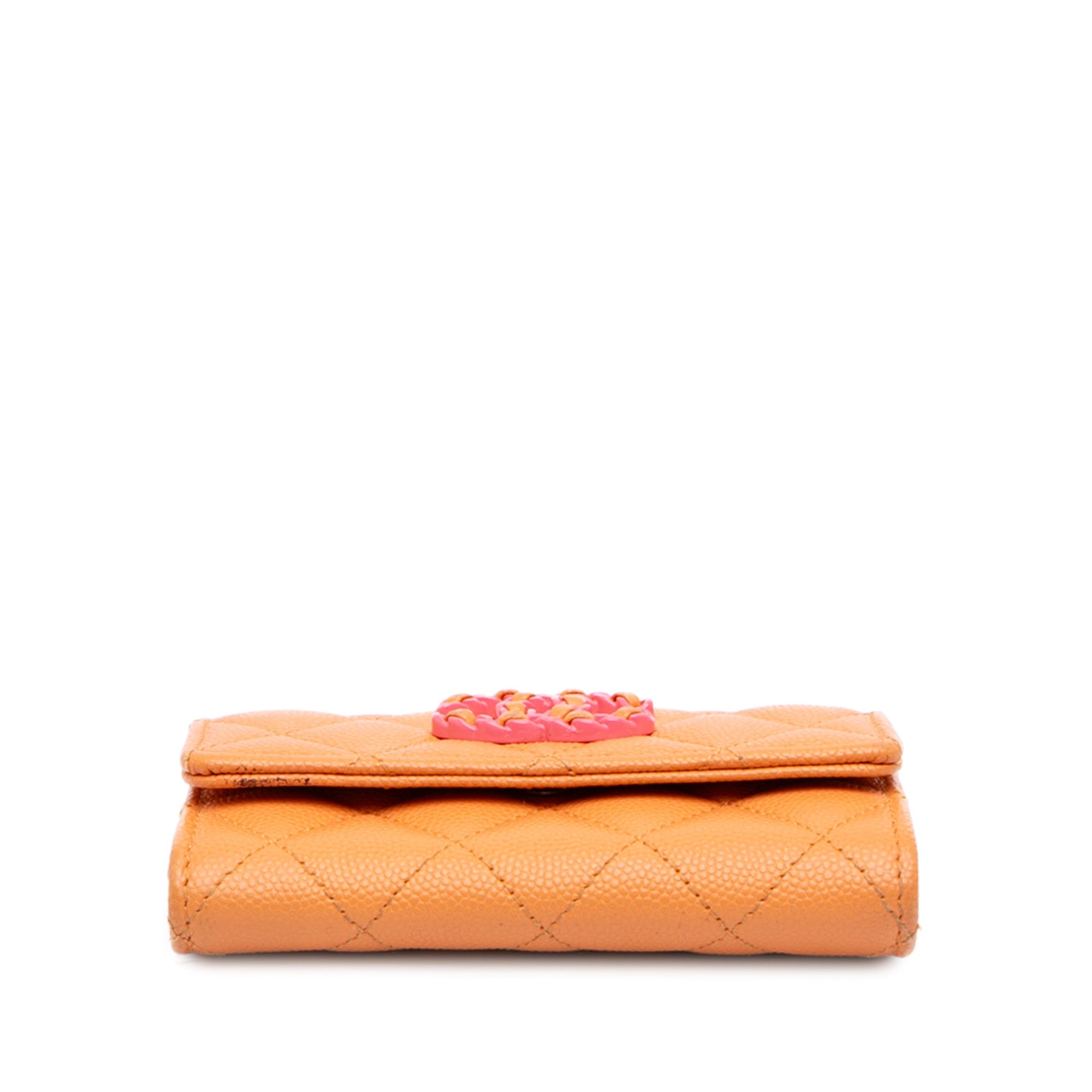 Chanel Quilted Caviar 19 Flap Card Holder