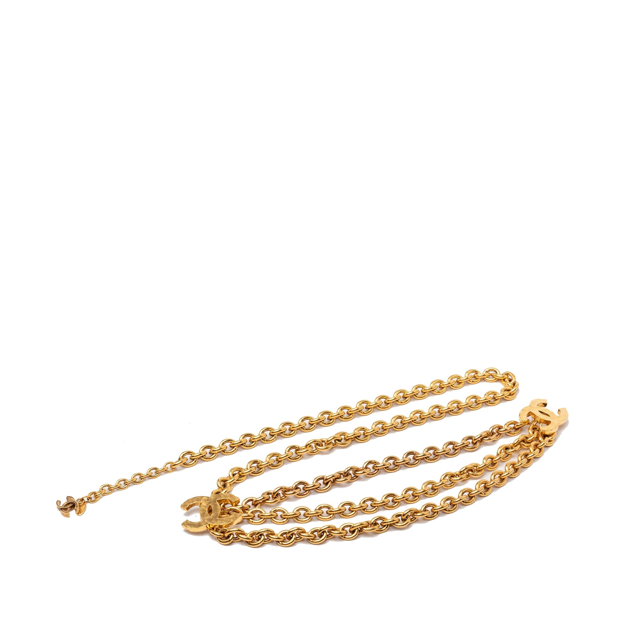 Chanel CC Gold Plated Triple Chain Belt