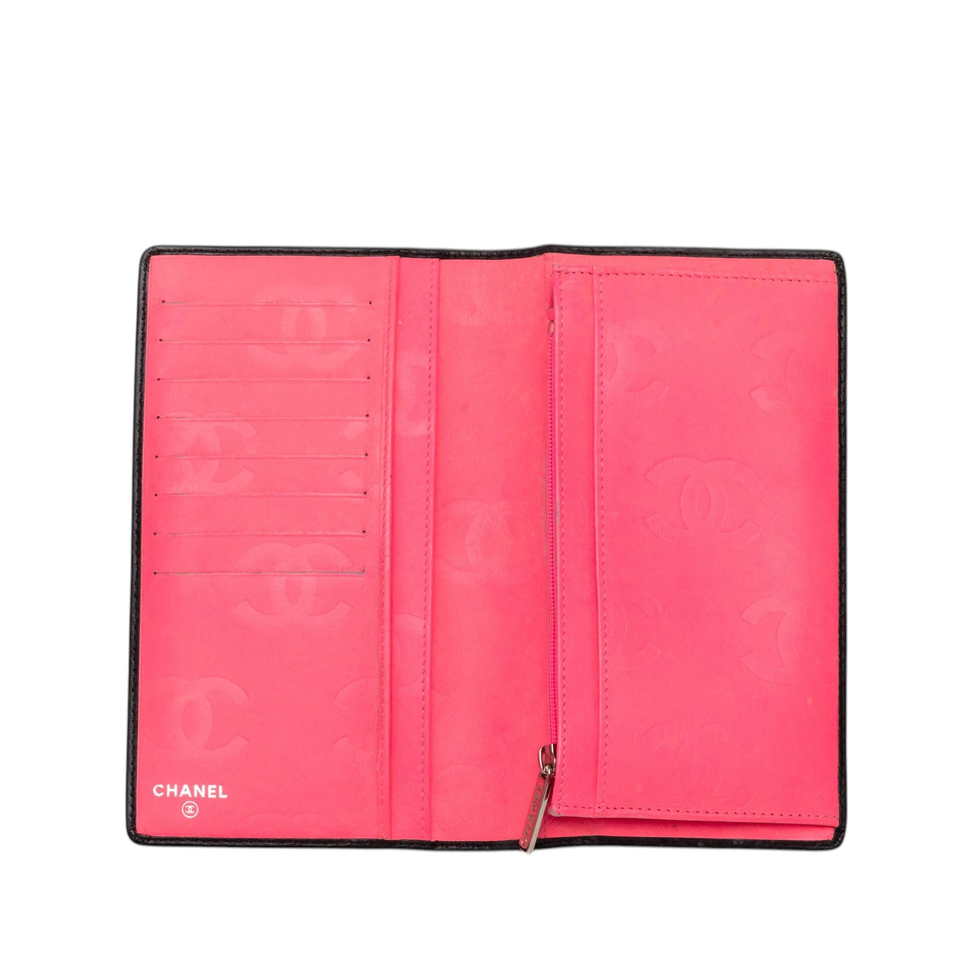 Chanel Quilted Lambskin Cambon Ligne Bifold Wallet