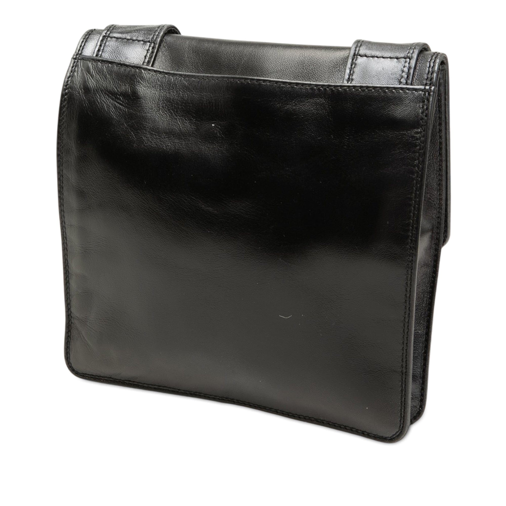 Chanel Lambskin Logo Messenger Bag