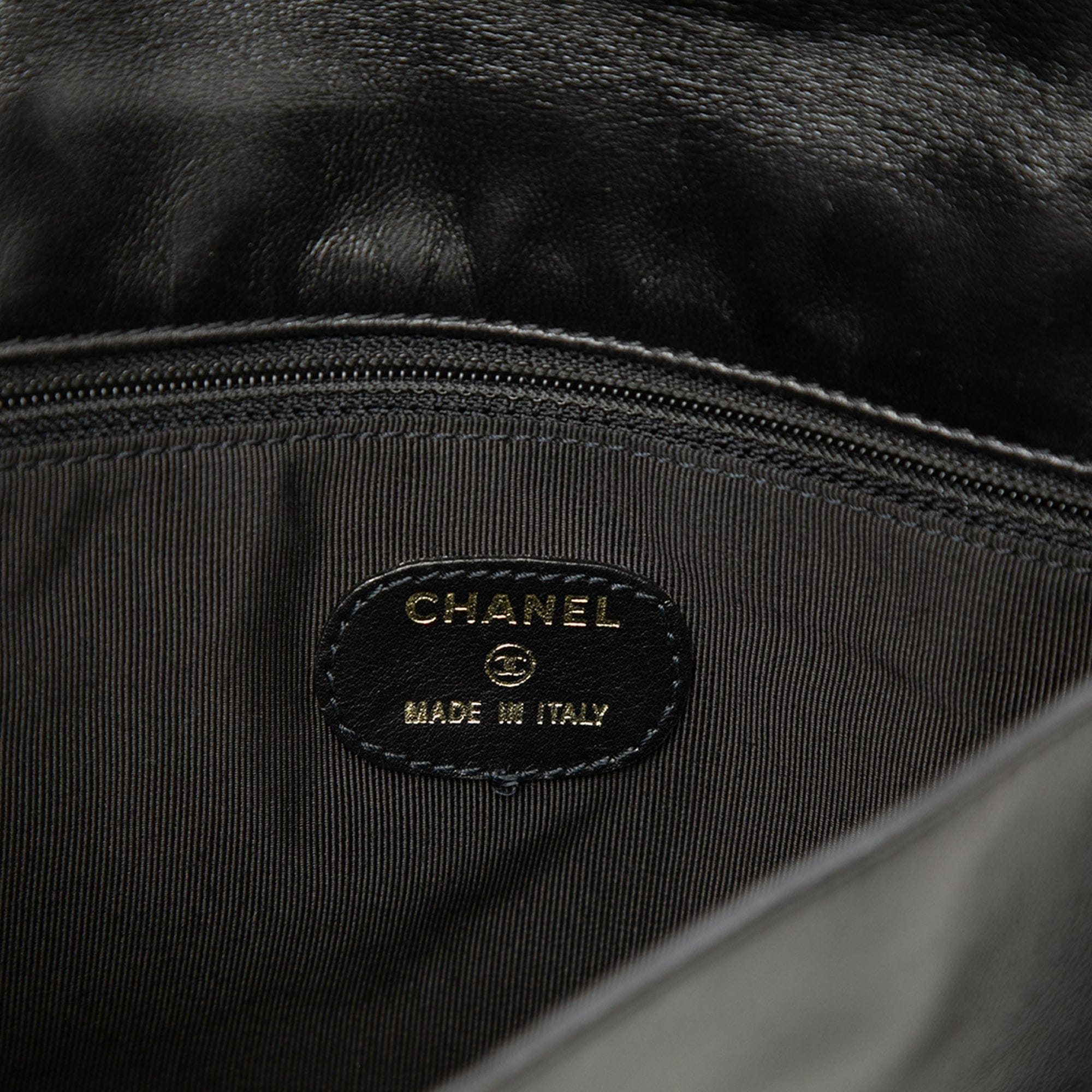 Chanel Lambskin Logo Messenger Bag