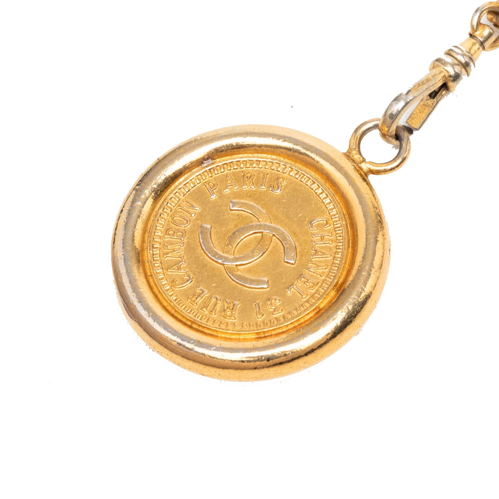 Chanel CC Gold Plated 31 Rue Cambon Medallion Chain Belt
