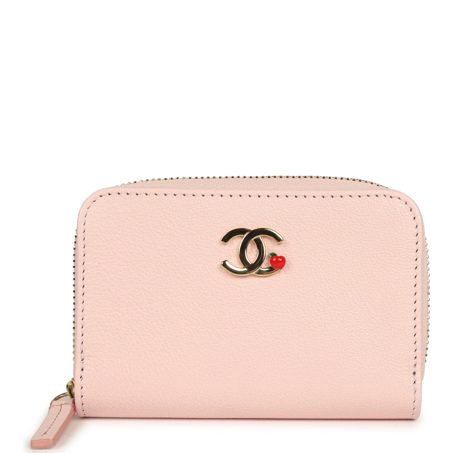 Chanel Lucky Park Coin Wallet Light Pink Grained Goatskin Gold Hardware
