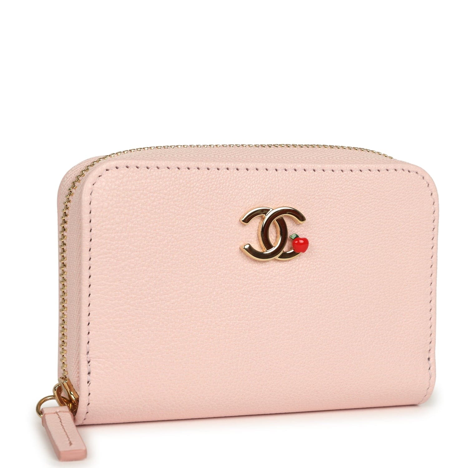 Chanel Lucky Park Coin Wallet Light Pink Grained Goatskin Gold Hardware