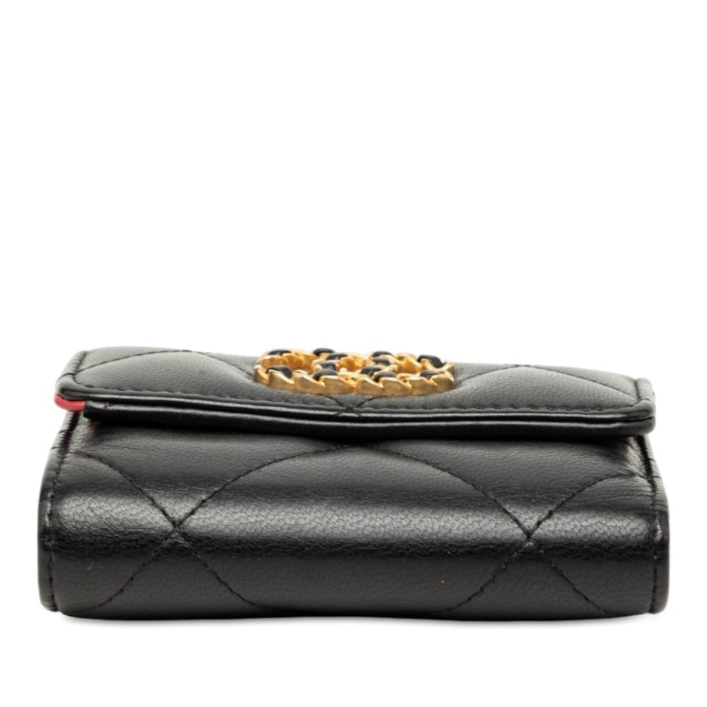 Chanel Quilted Lambskin 19 Flap Wallet