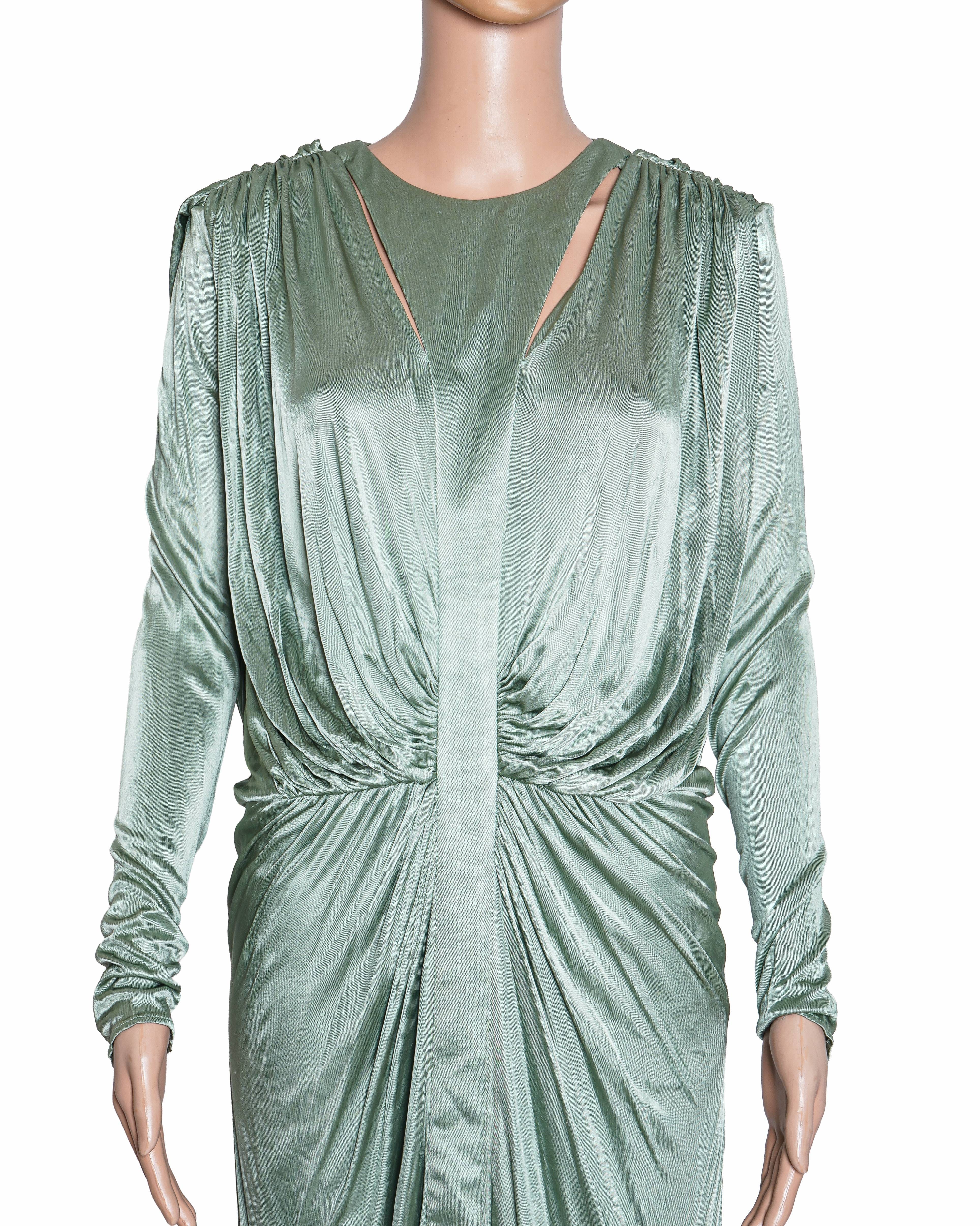 Versace Vintage Midi Dress In Sage Green