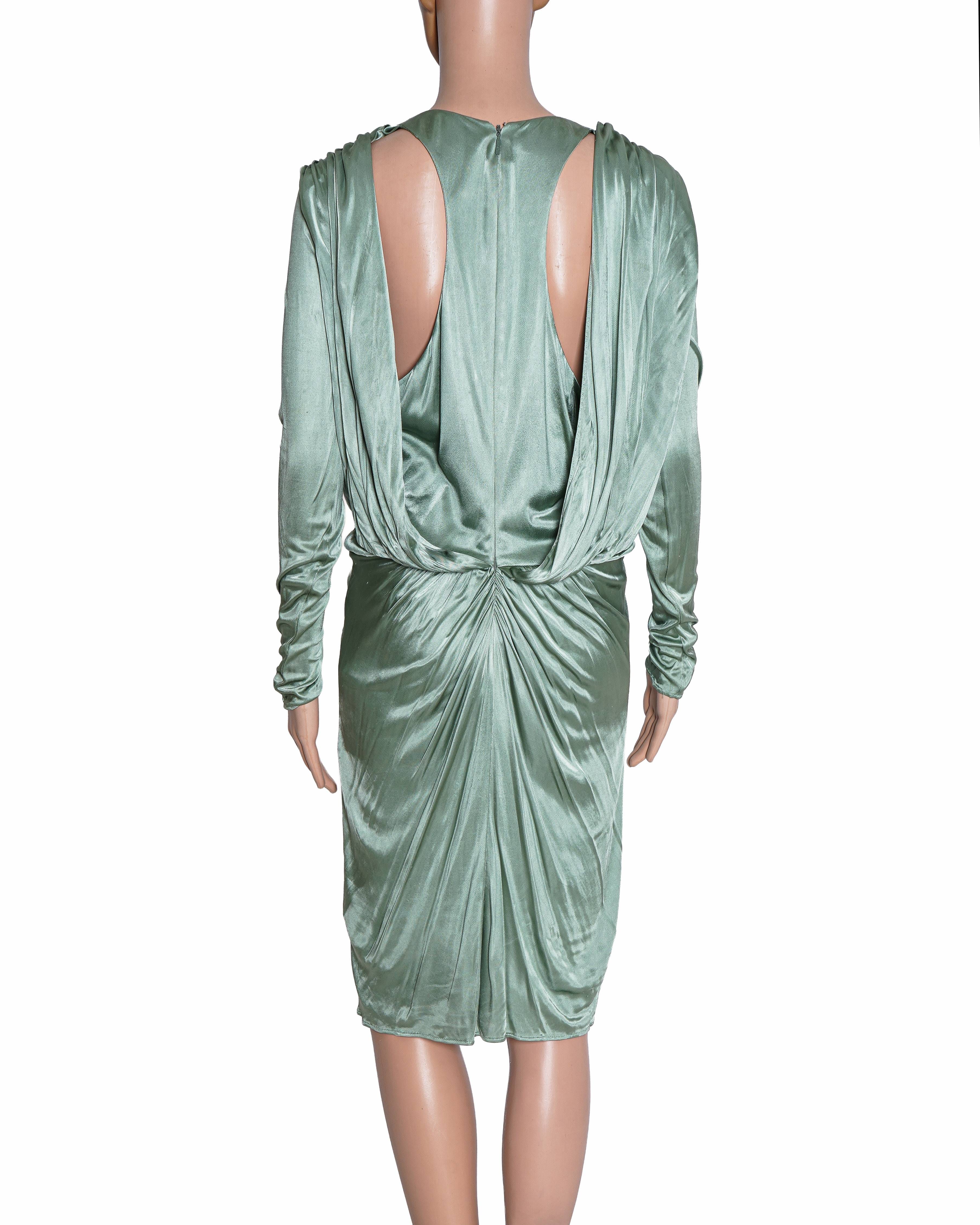 Versace Vintage Midi Dress In Sage Green
