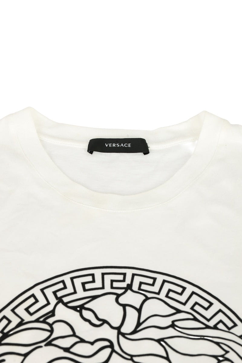 Versace Size - M White Medusa Head Logo Print T - Shirt