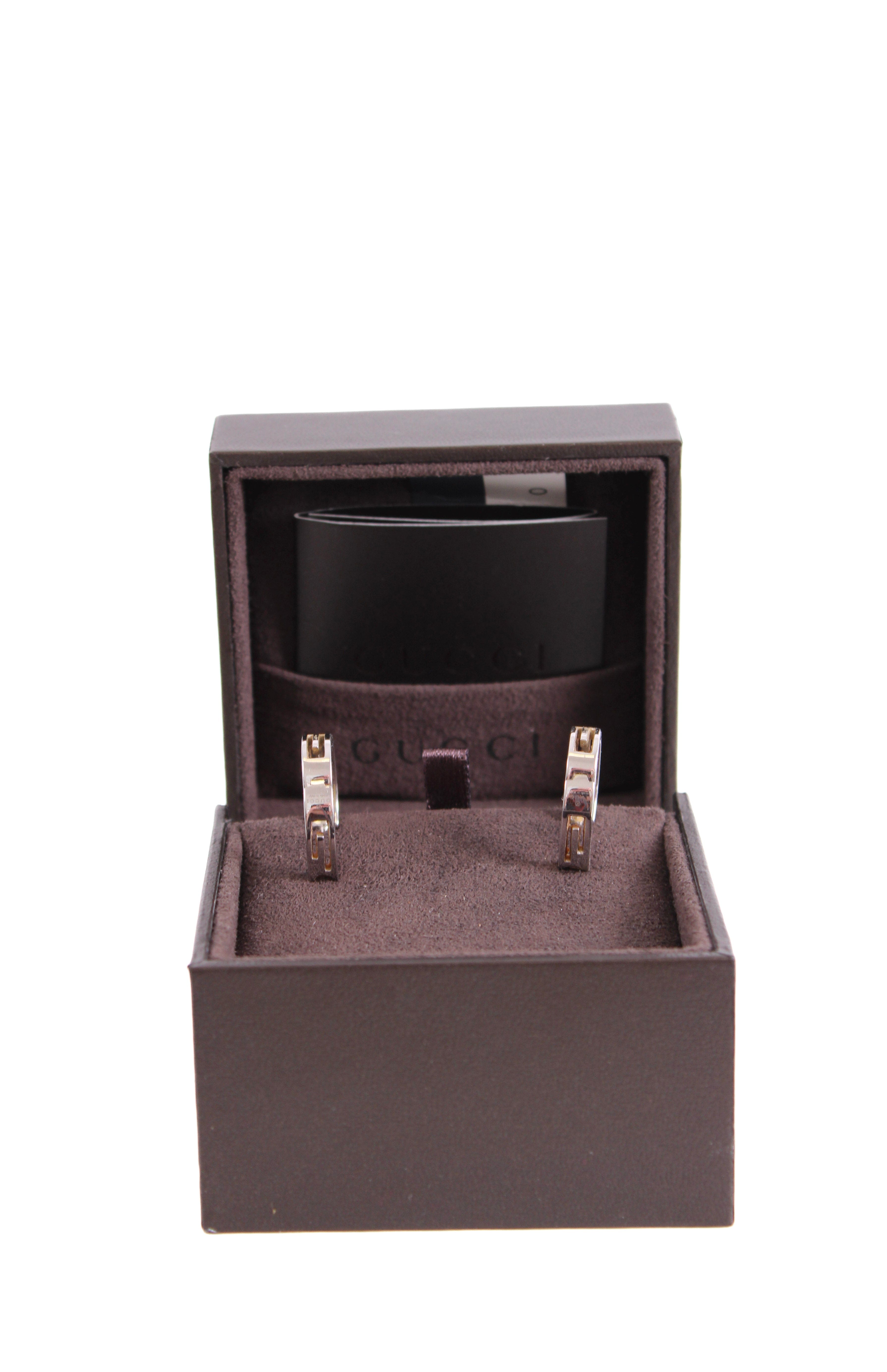 Gucci GG 18ct White Gold earrings 18ct White Gold