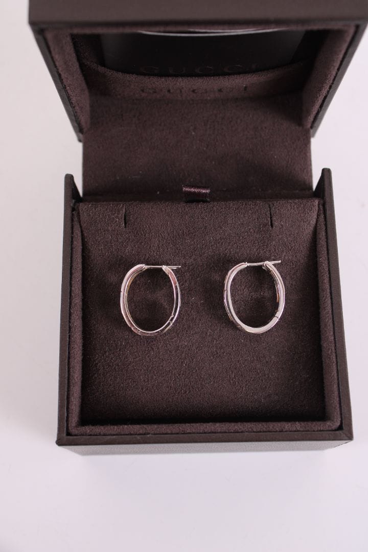 Gucci GG 18ct White Gold earrings 18ct White Gold