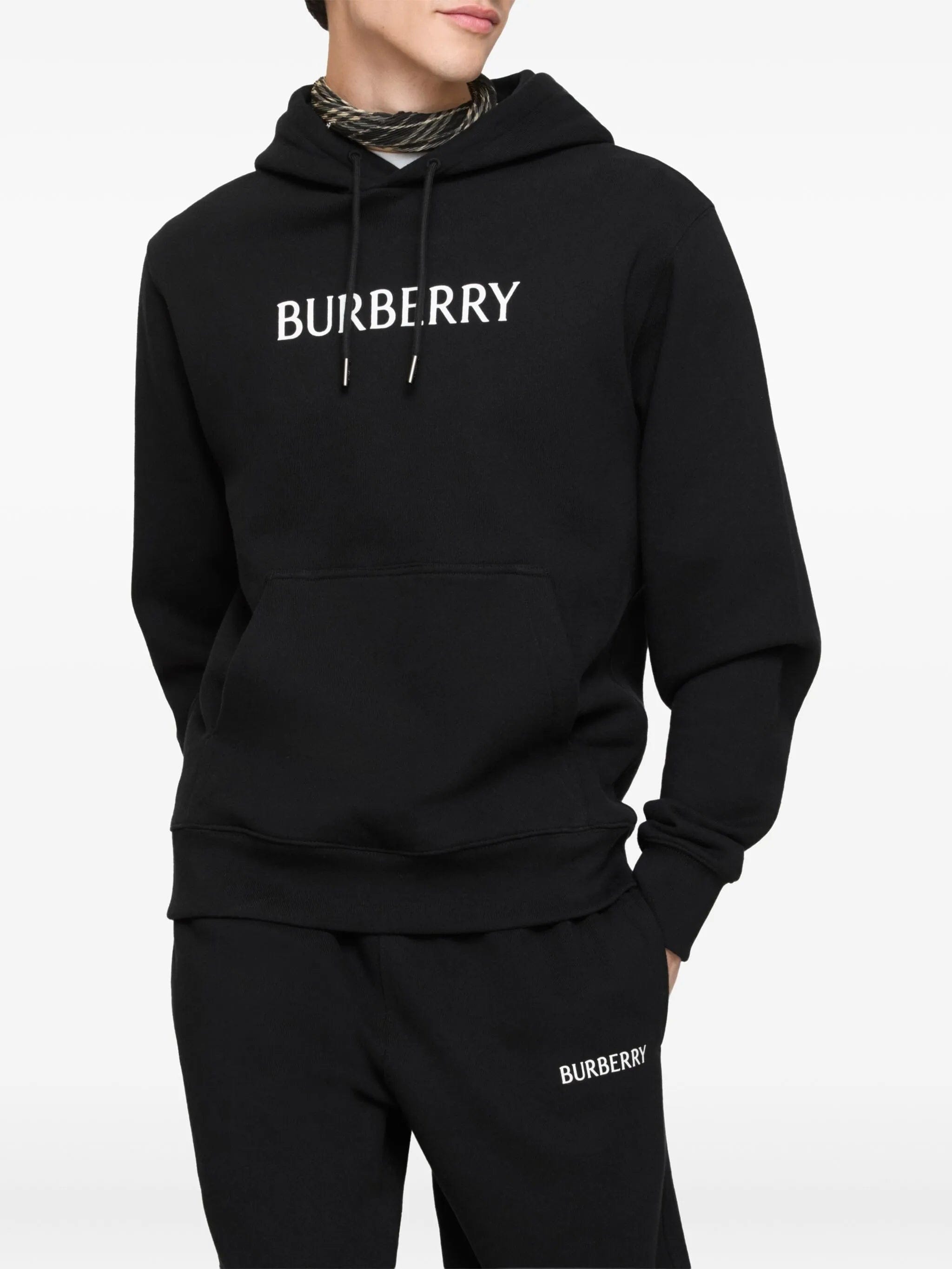 Burberry logo - print hooded sweatshirt