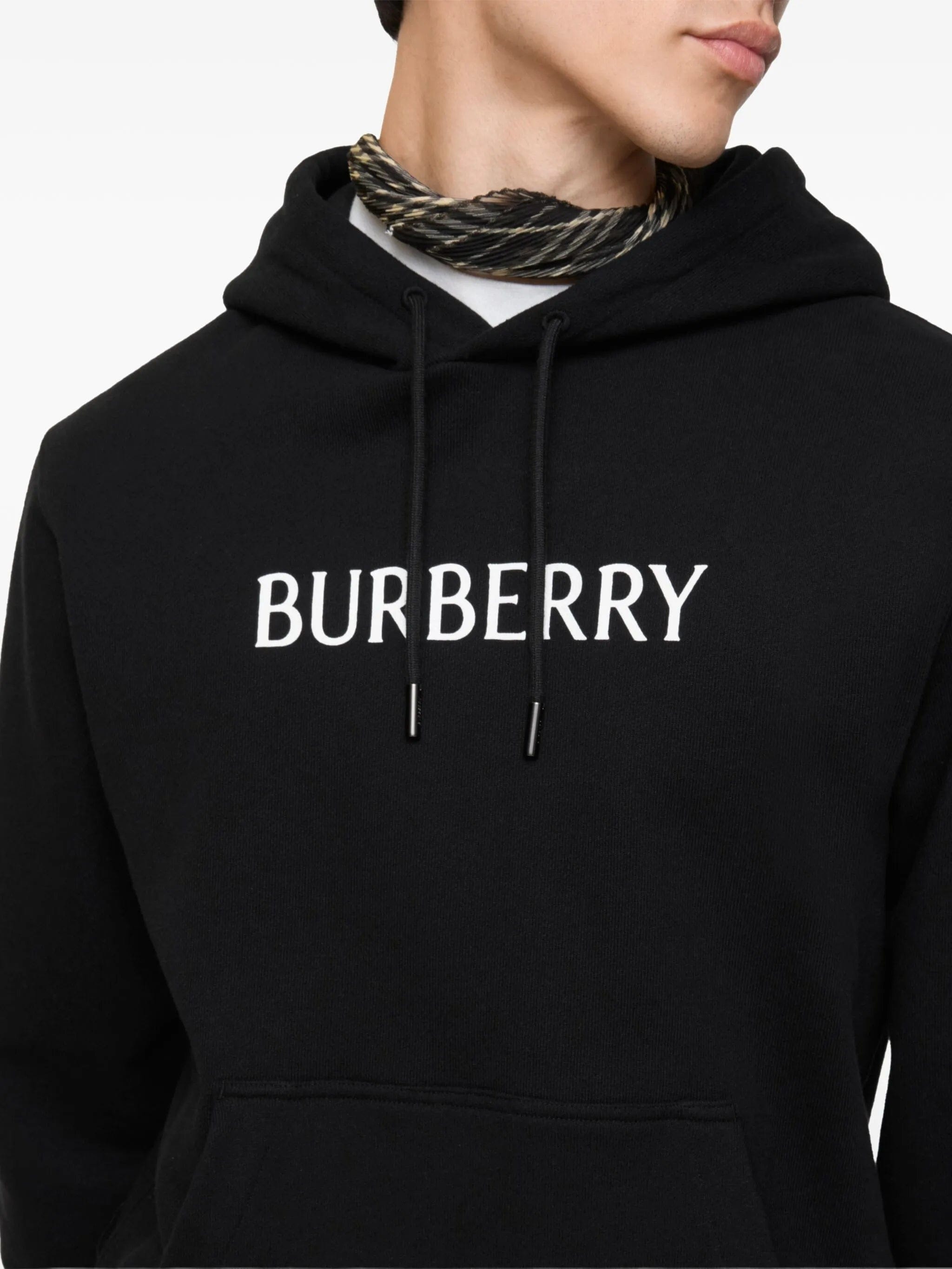 Burberry logo - print hooded sweatshirt
