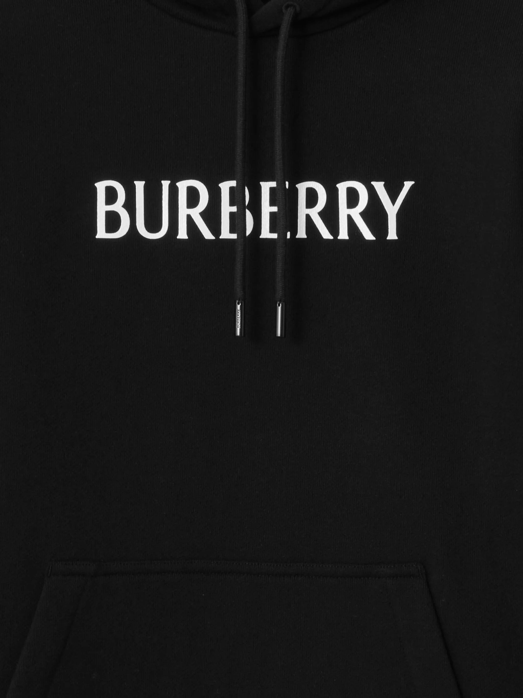 Burberry logo - print hooded sweatshirt