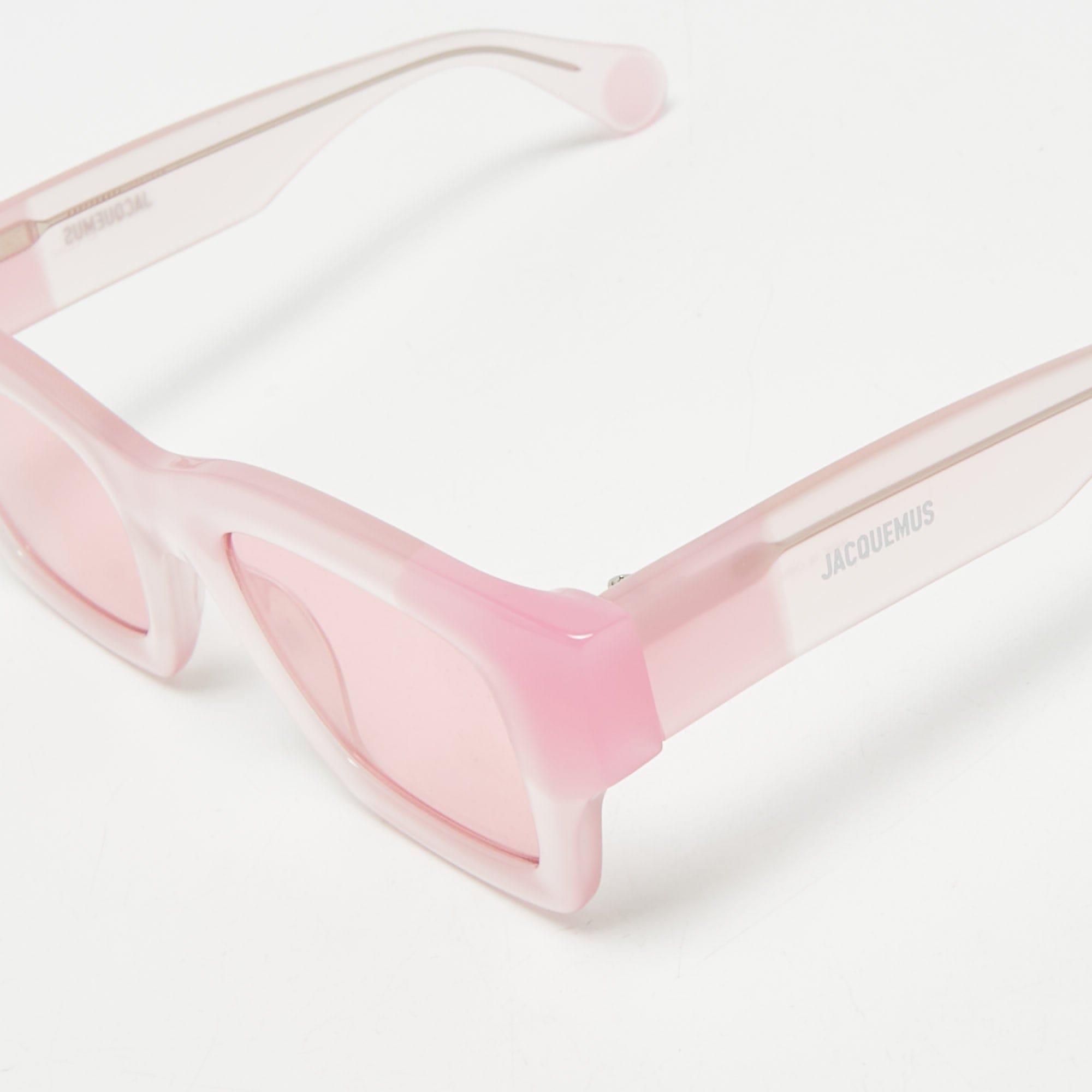Jacquemus Two Tone Pink Les Lunettes Baci Square Sunglasses