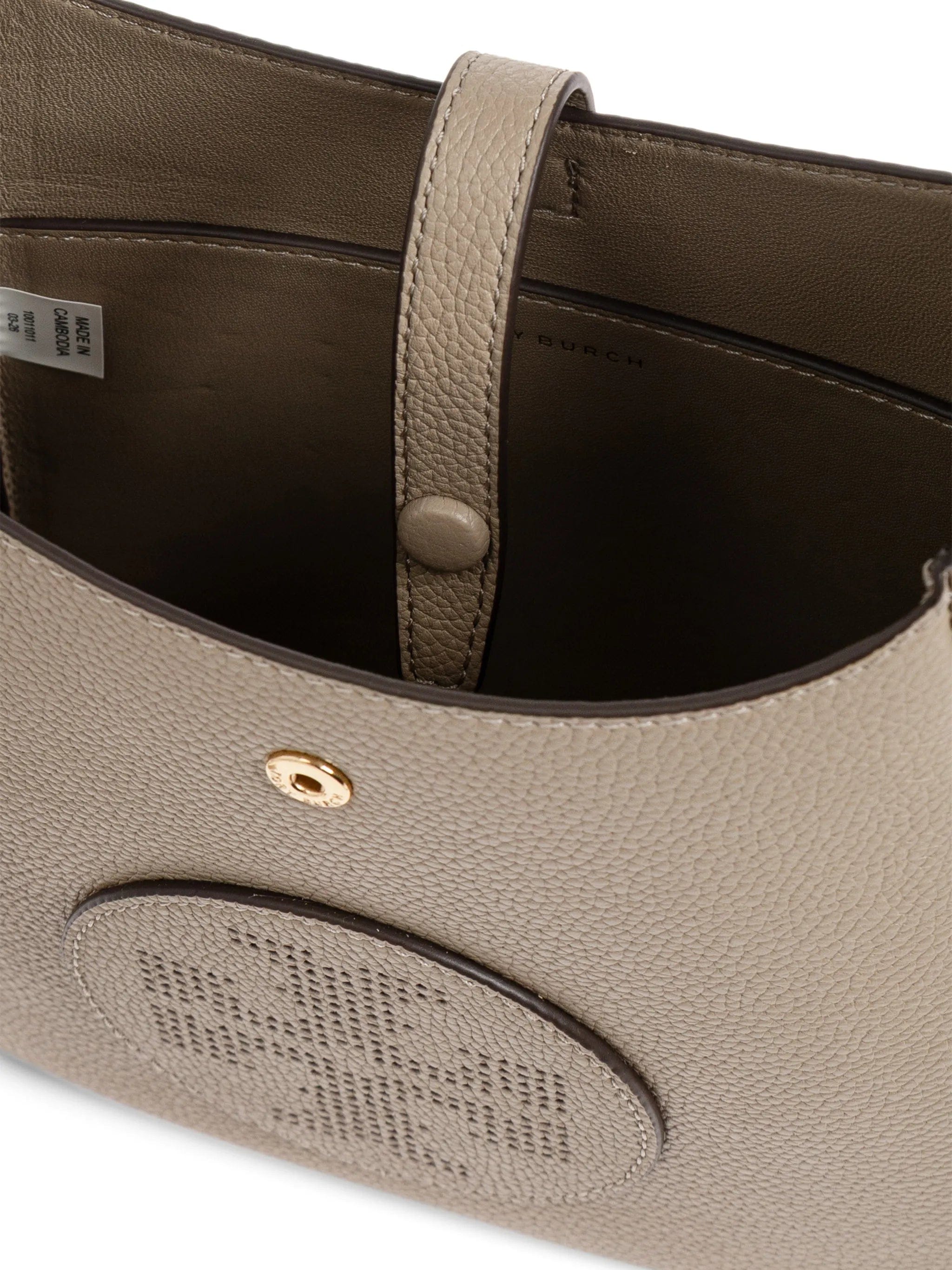 Tory Burch perforated - logo leather shoulder bag