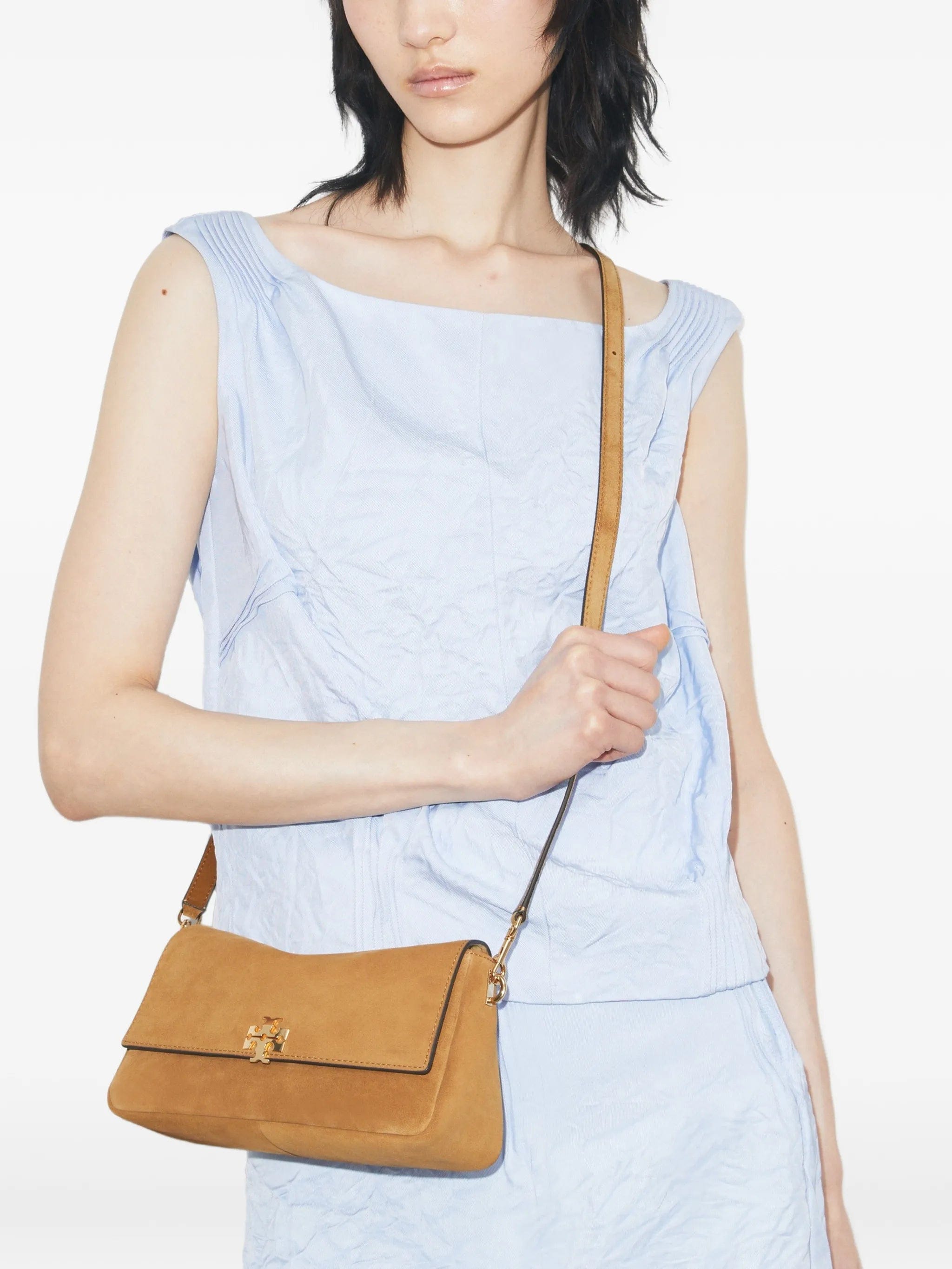 Tory Burch small Charlie suede shoulder bag