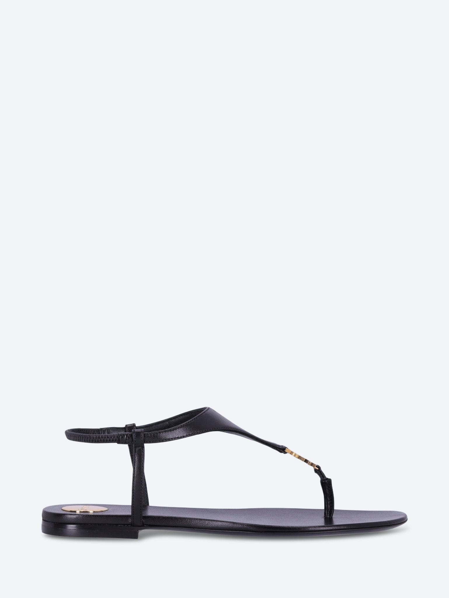 Saint Laurent Smooth leather cassandre sandals