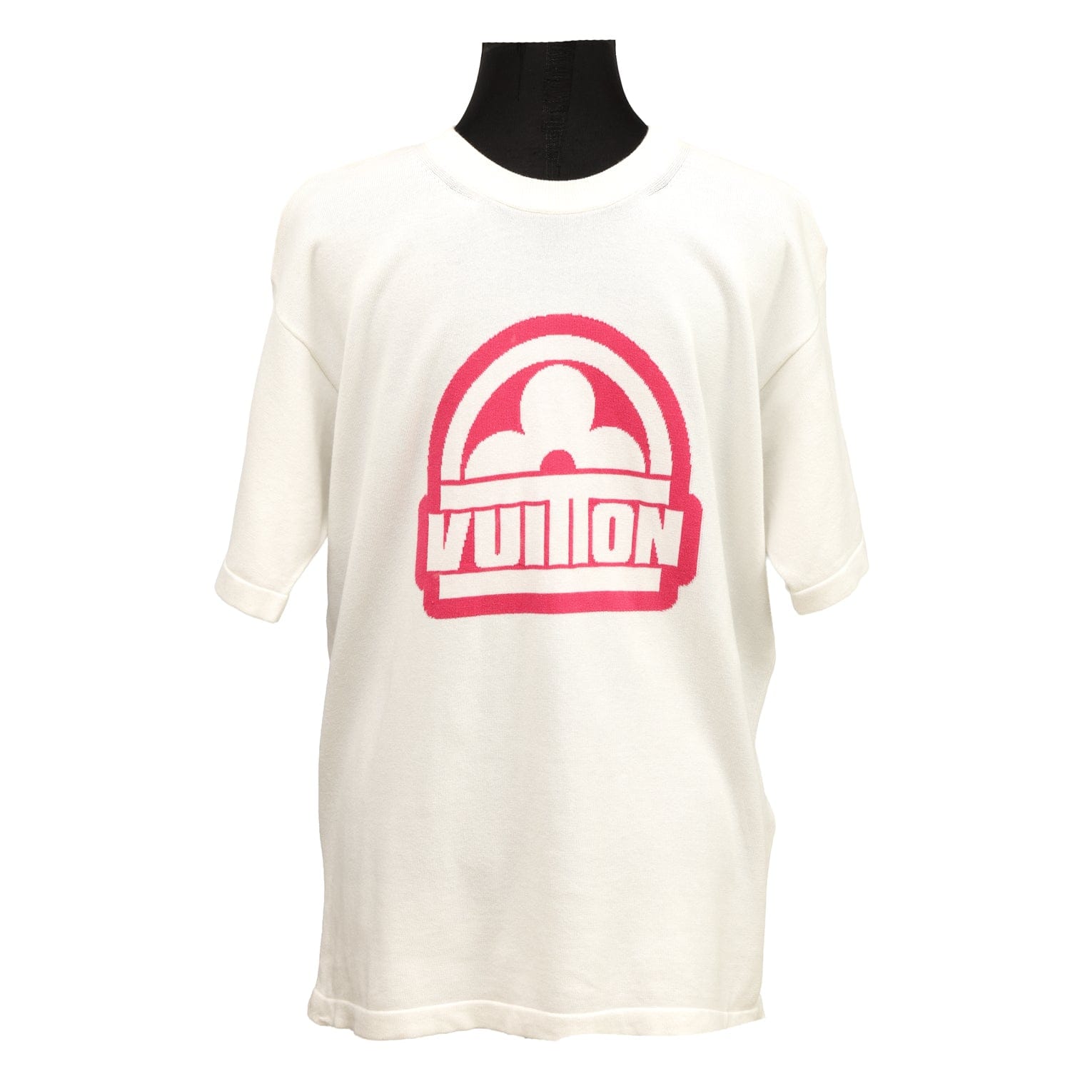 LOUIS VUITTON SIZE M PINK ARCH LOGO GRAPHIC T - SHIRT
