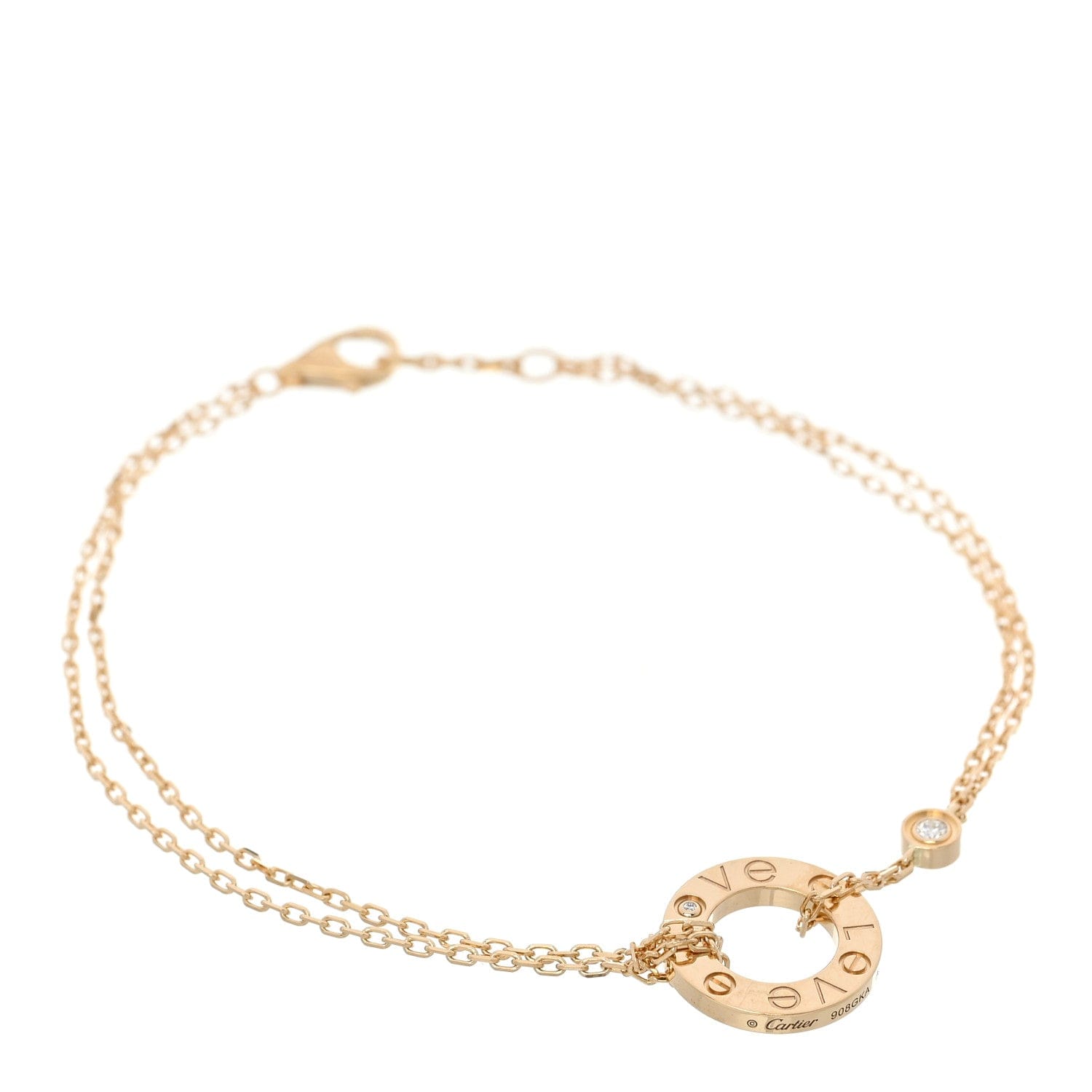 Cartier 18K Yellow Gold Diamond Love Bracelet