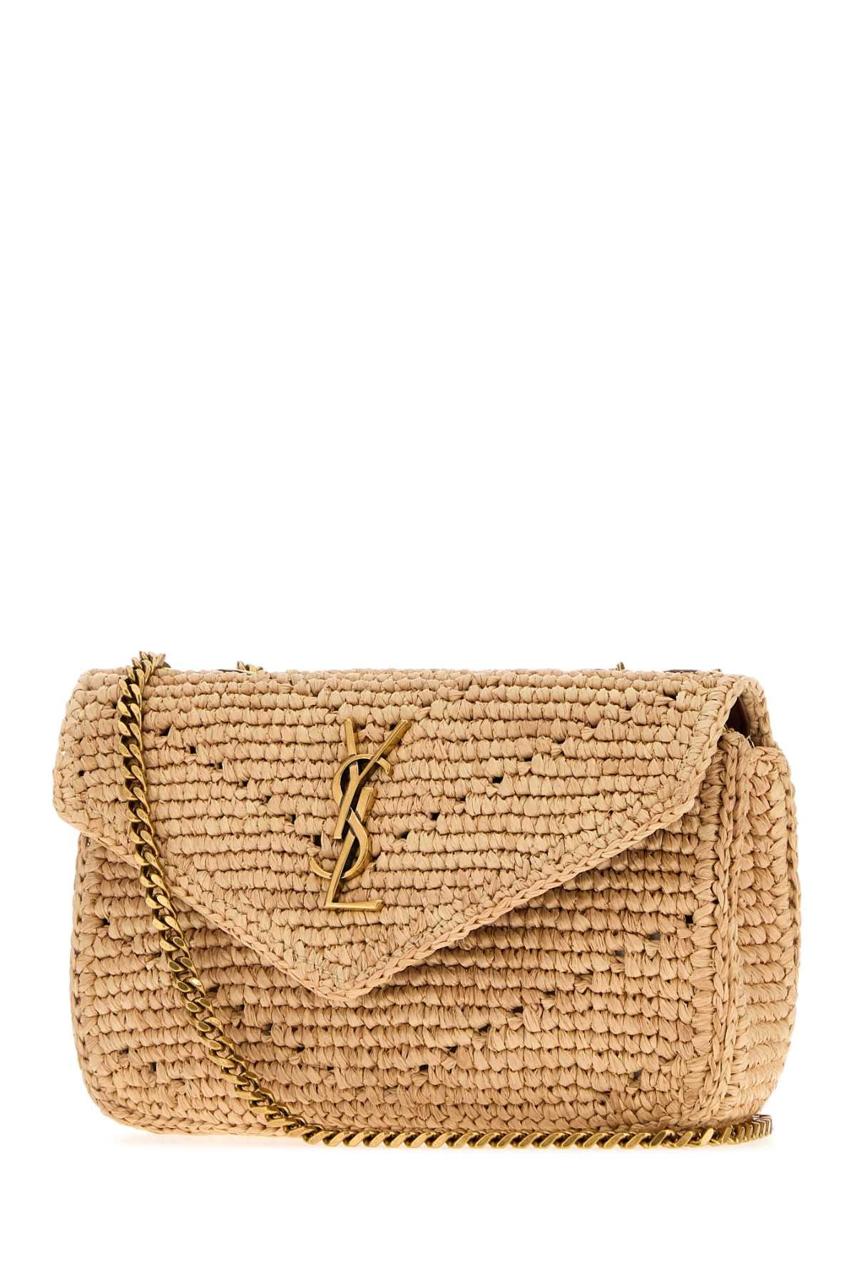 Saint Laurent Women Raffia Mini Loulou Shoulder Bag