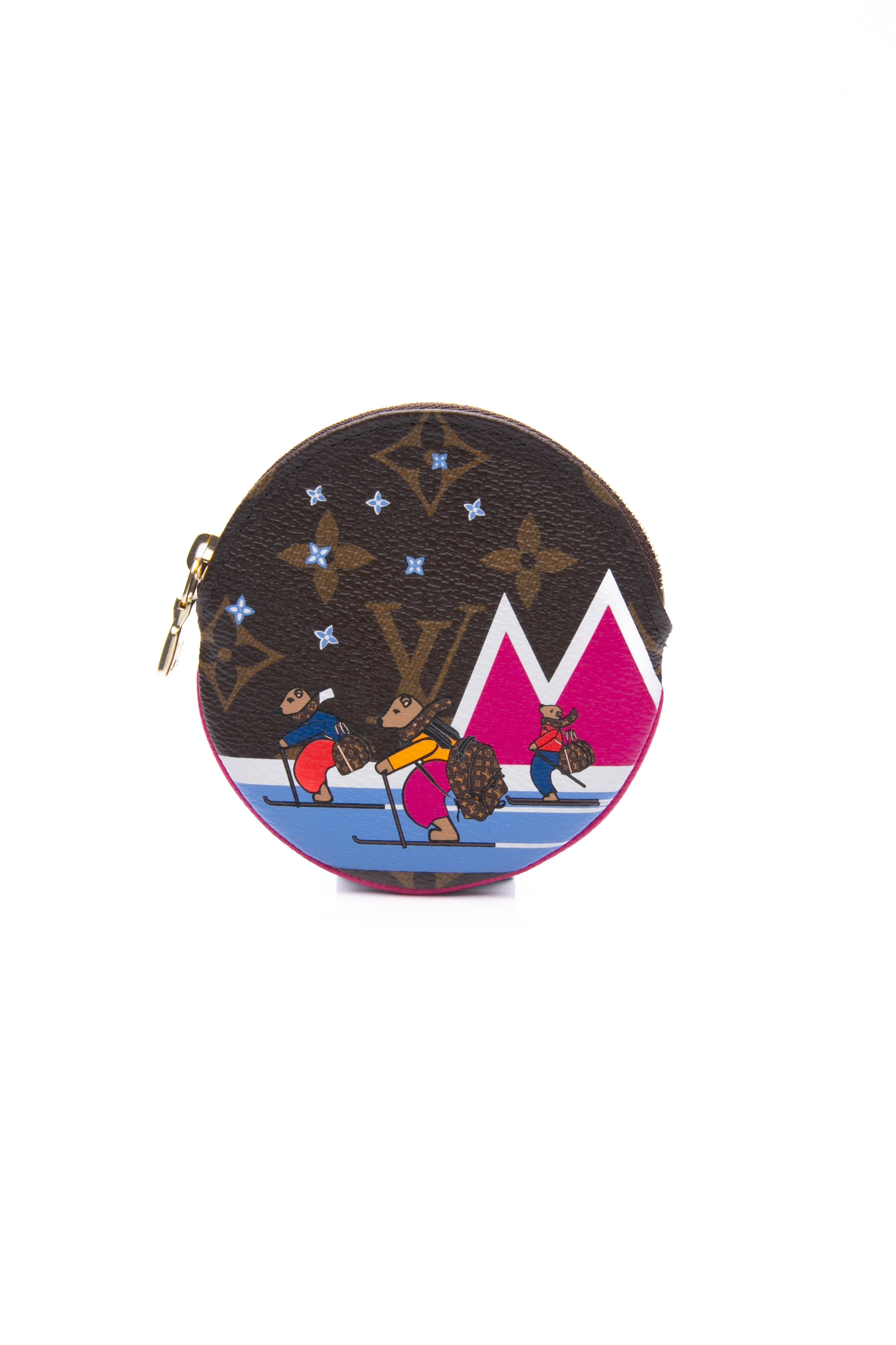 LOUIS VUITTON Monogram 2018 Christmas Animation Porte Monnaie Rond Round Coin Purse
