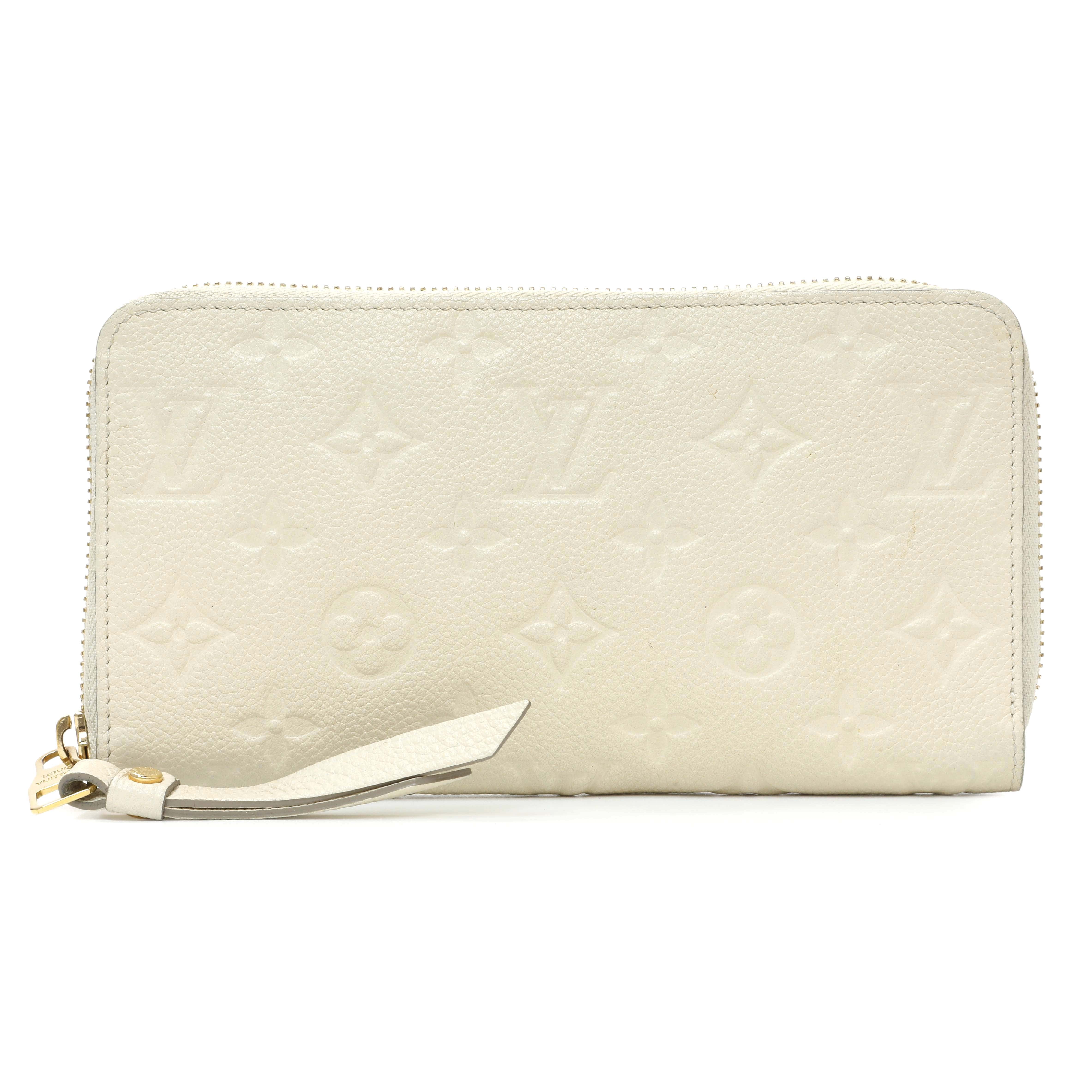 Louis Vuitton White Empreinte Zippy Organizer